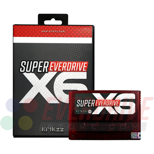 Super Everdrive X6 DSP - Frosted Red ny Krikzz for SNES or Super Famicom