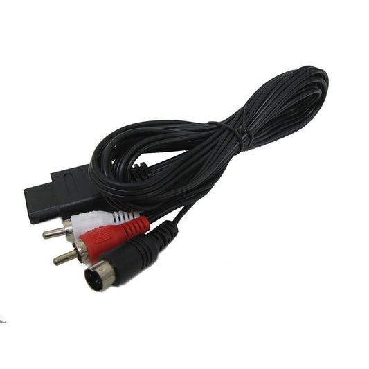 S-Video Cable 6 feet Black for SNES N64 GC GC
