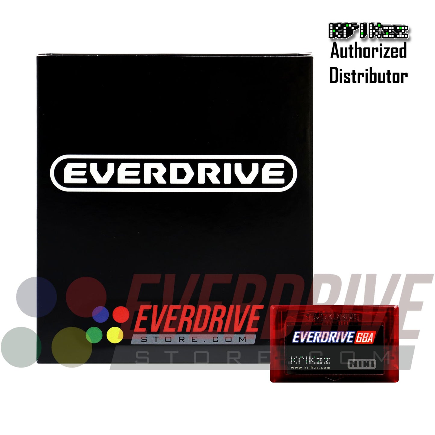 Everdrive GBA Mini - Frosted Red by Krikzz for GBA