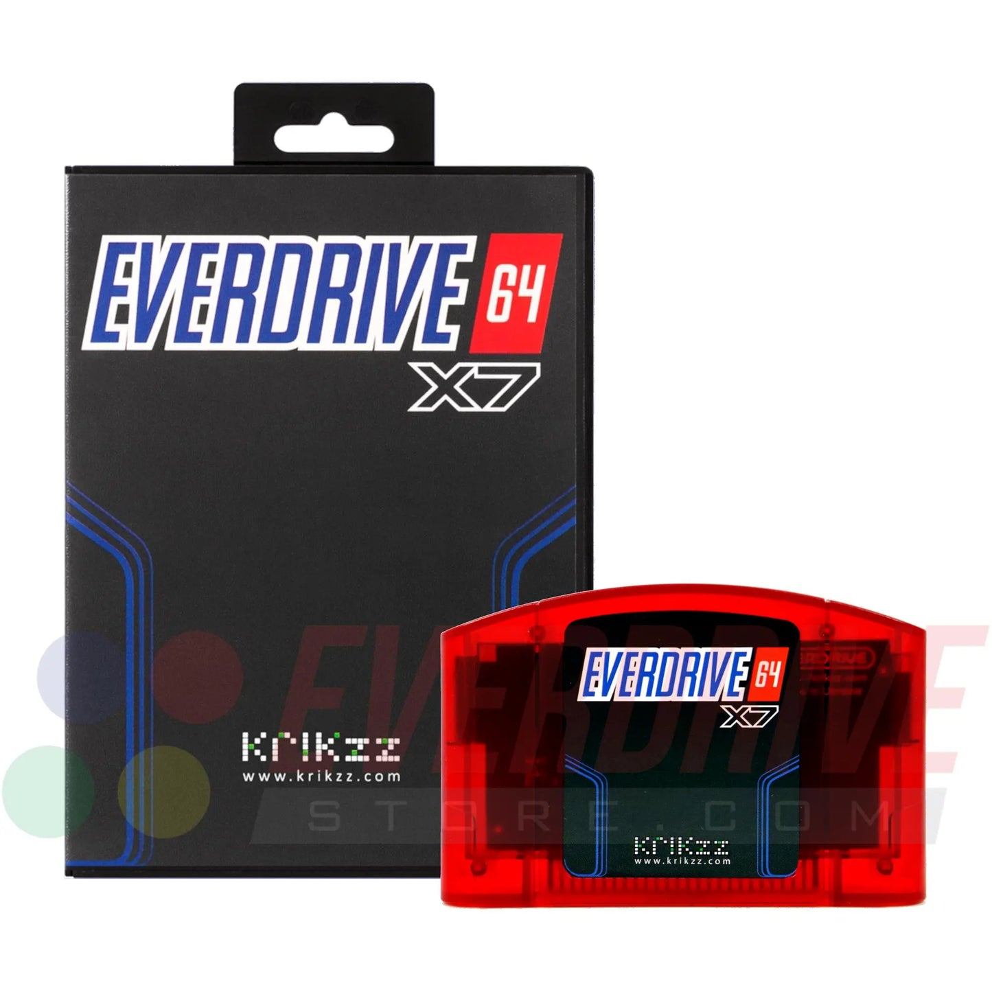 Everdrive 64 X7 - Frosted Red Krikzz