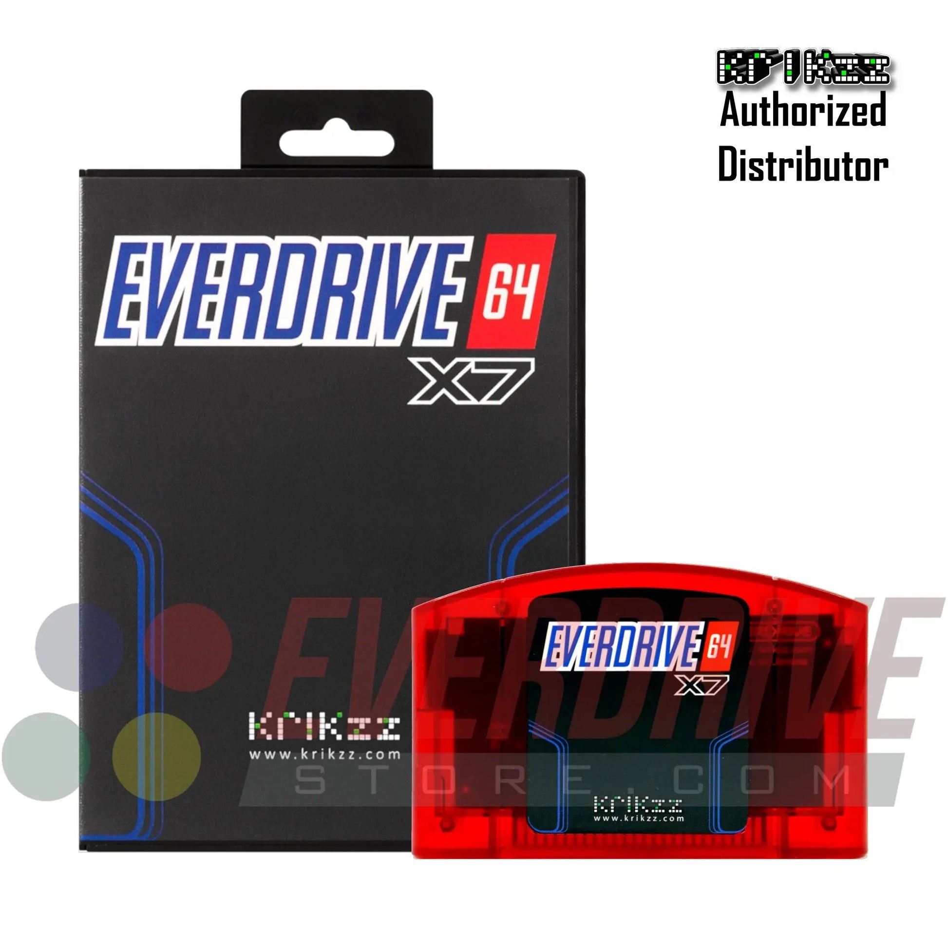 Everdrive 64 X7 - Frosted Red Krikzz