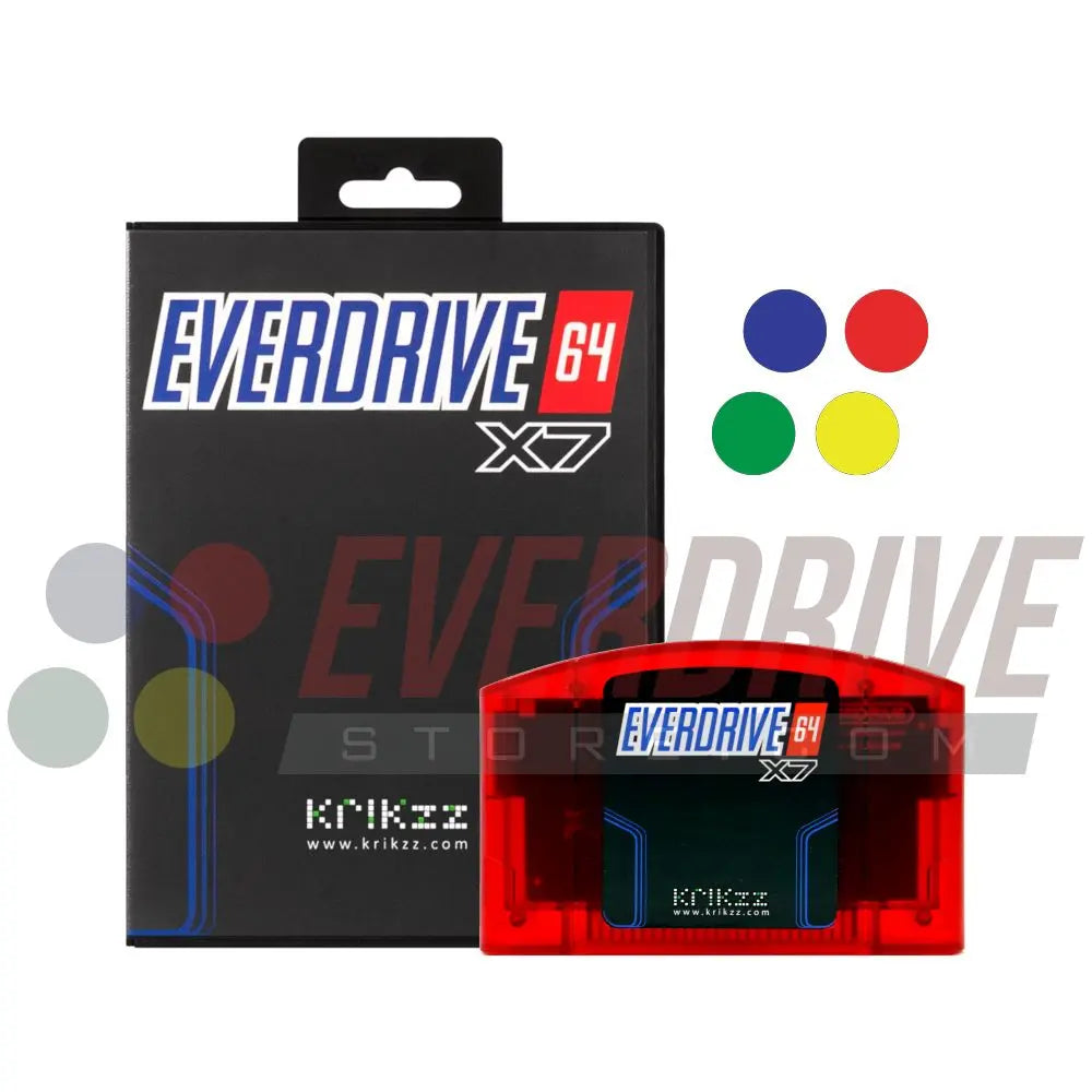 Everdrive 64 X7 - Frosted Red Krikzz