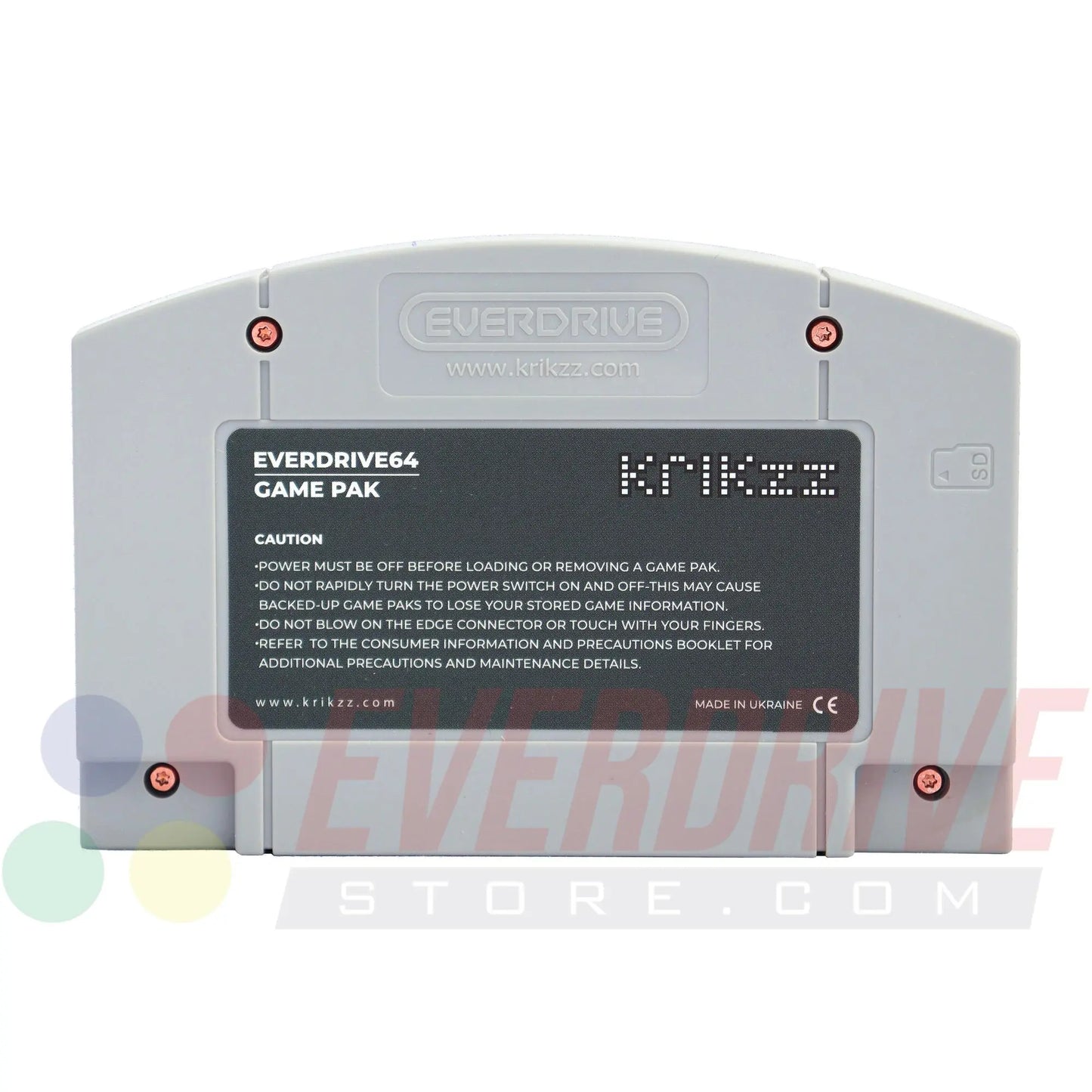 A Back view of Everdrive 64 X7 - Gray by Krikzz for N64