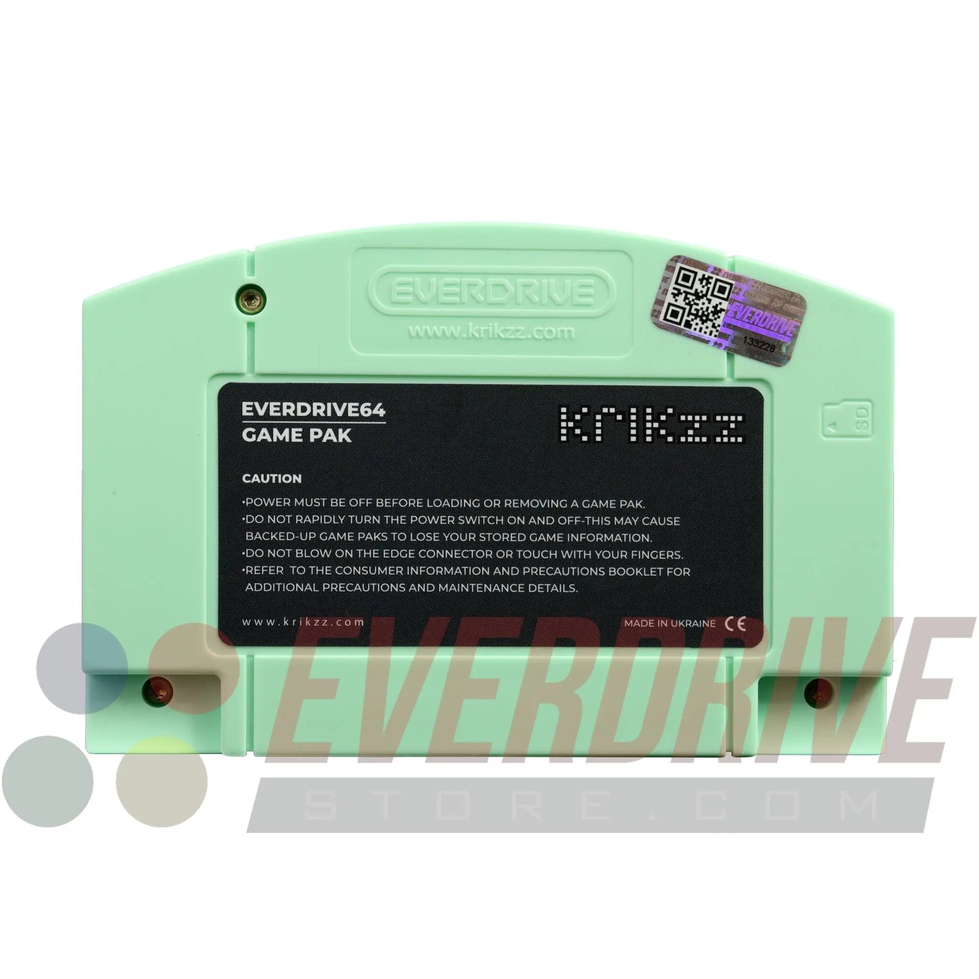 A Back view of Everdrive 64 X7 - Mint by Krikzz for N64