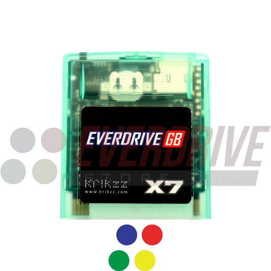 Everdrive GB X7 - Frosted Green by Krikzz for GB or GBC Krikzz