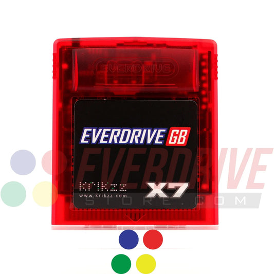 Everdrive GB X7 - Frosted Red by Krikzz for GB or GBC Krikzz