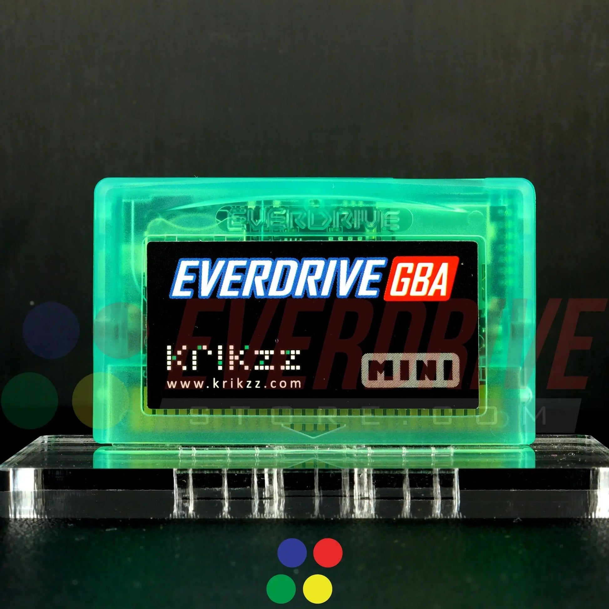 Everdrive GBA Mini - Frosted Green Krikzz