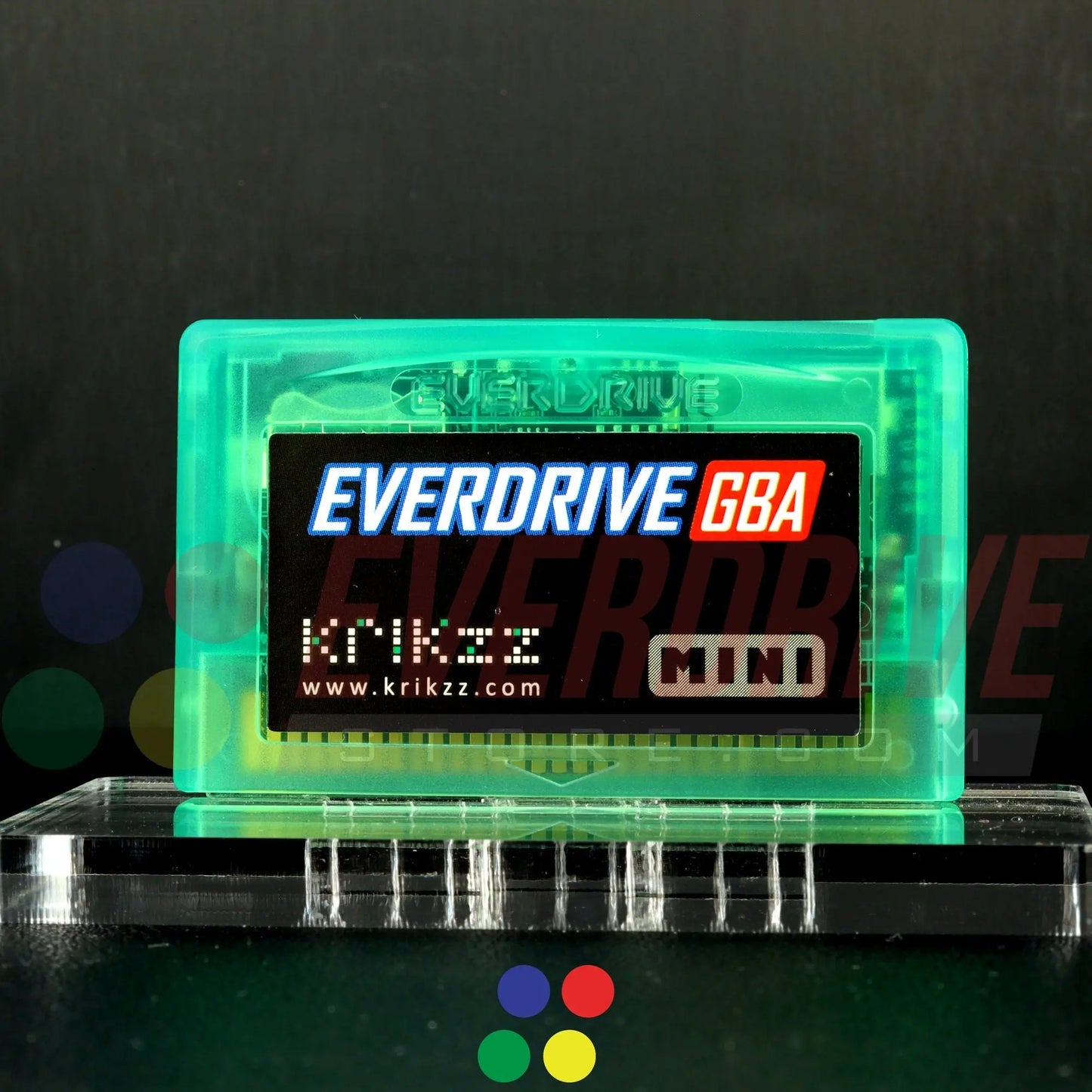 Everdrive GBA Mini - Frosted Green Krikzz