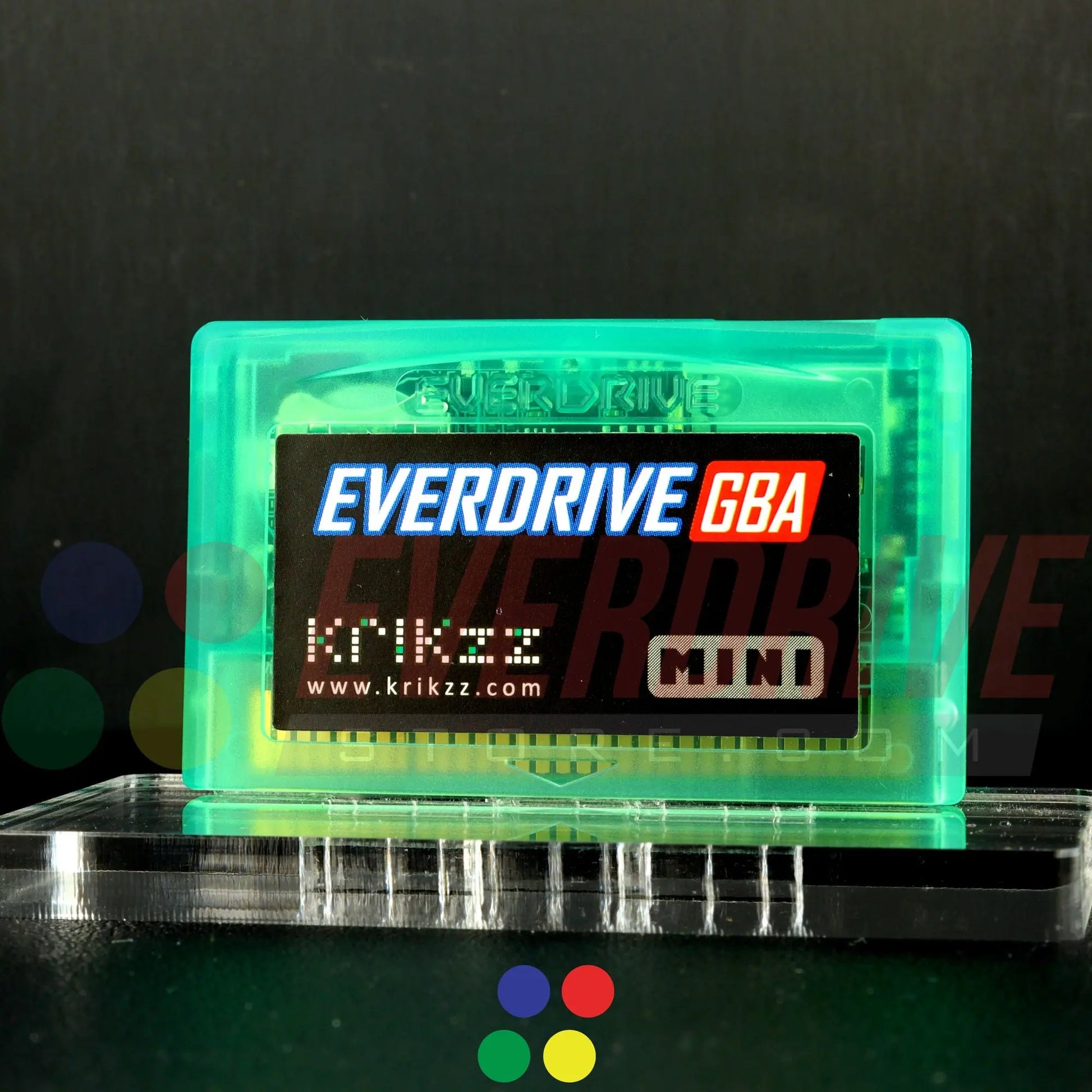 Everdrive GBA Mini - Frosted Green Krikzz