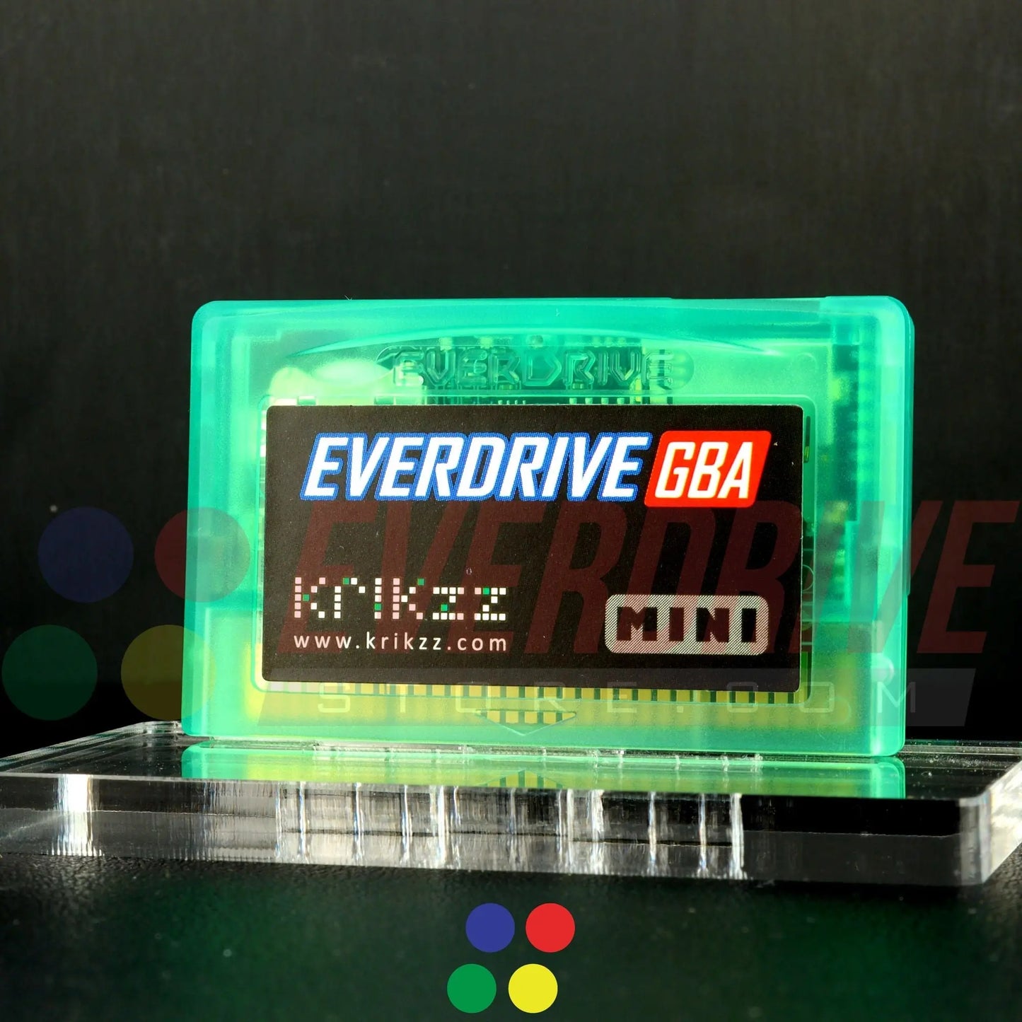 Everdrive GBA Mini - Frosted Green Krikzz