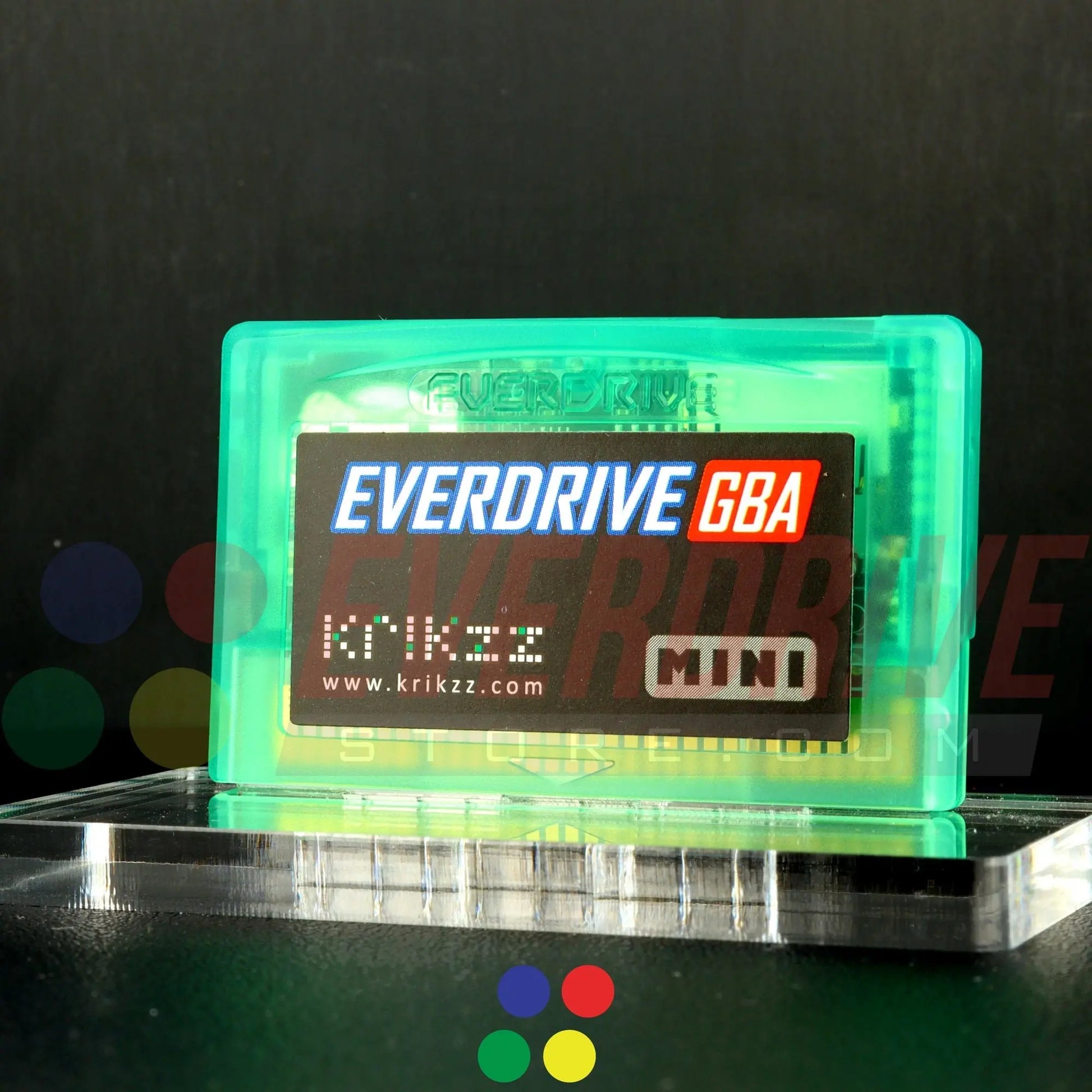 Everdrive GBA Mini - Frosted Green Krikzz