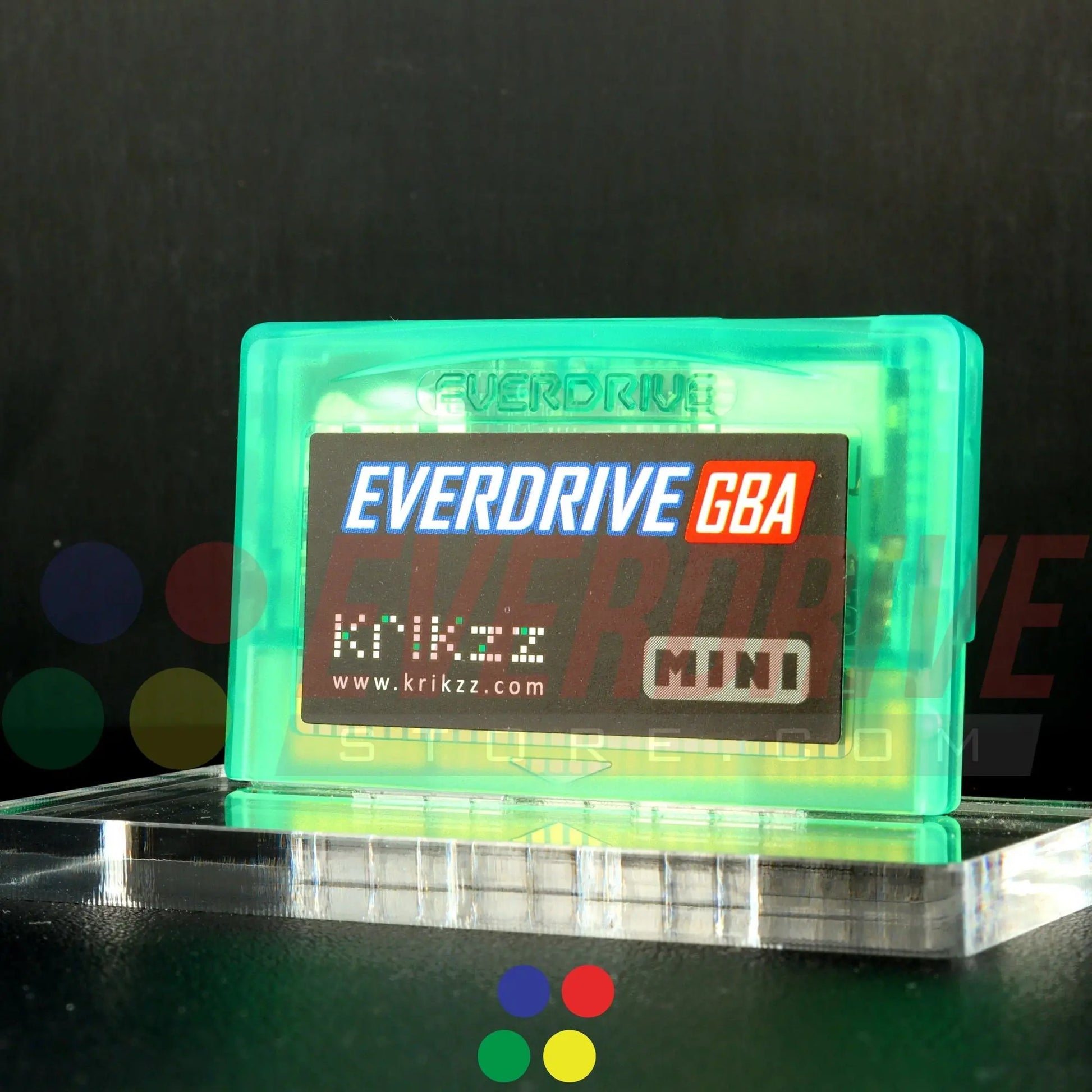 Everdrive GBA Mini - Frosted Green Krikzz