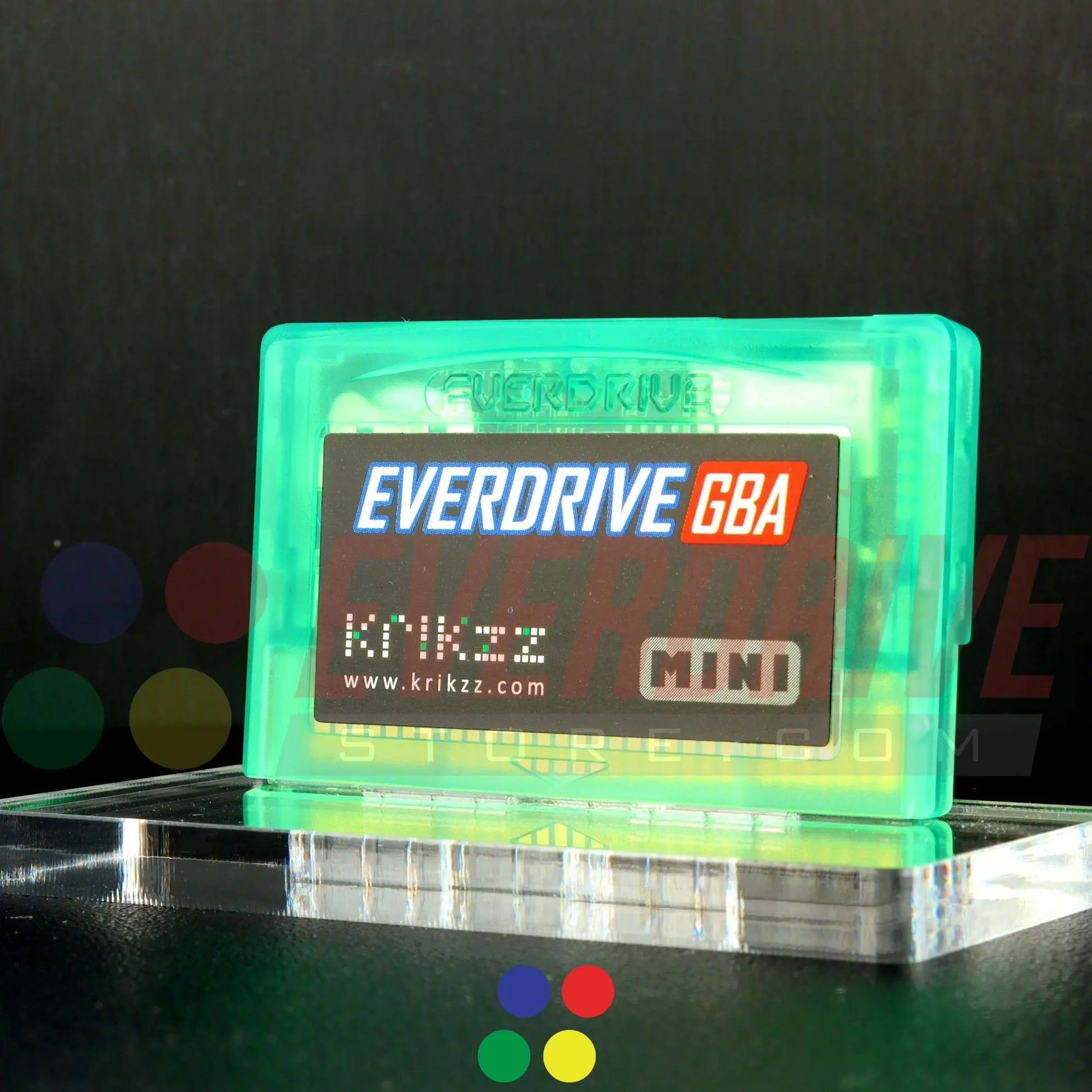 Everdrive GBA Mini - Frosted Green Krikzz