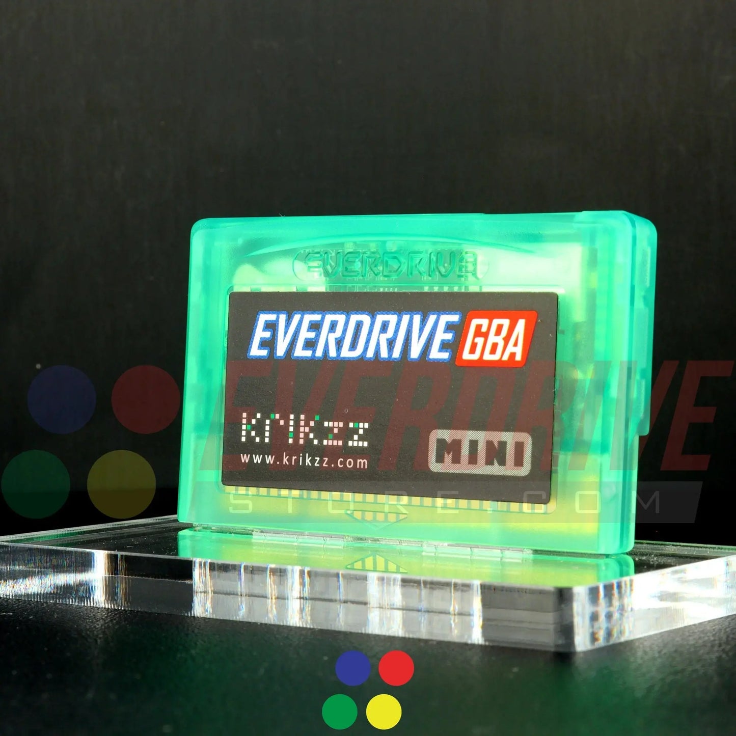 Everdrive GBA Mini - Frosted Green Krikzz