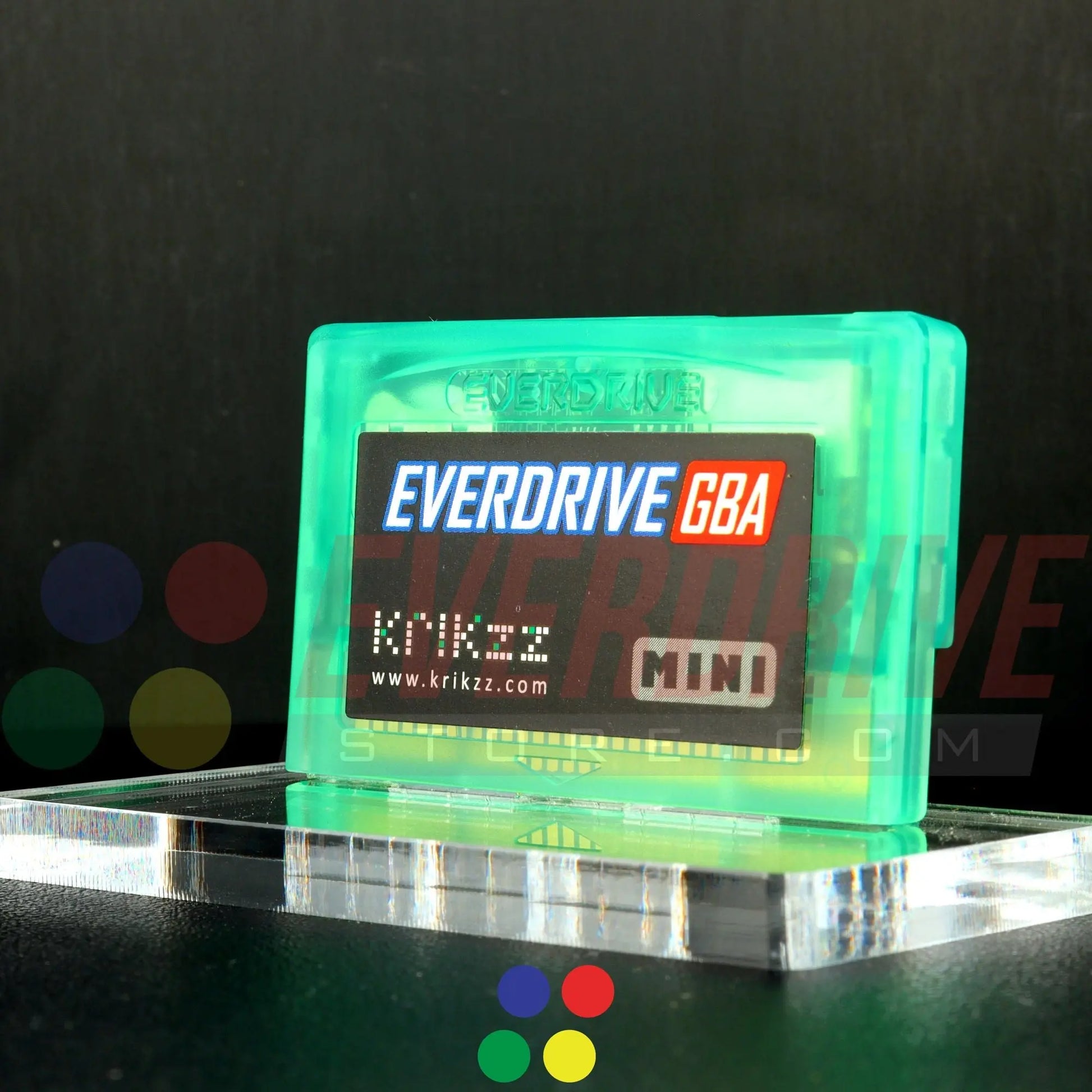 Everdrive GBA Mini - Frosted Green Krikzz