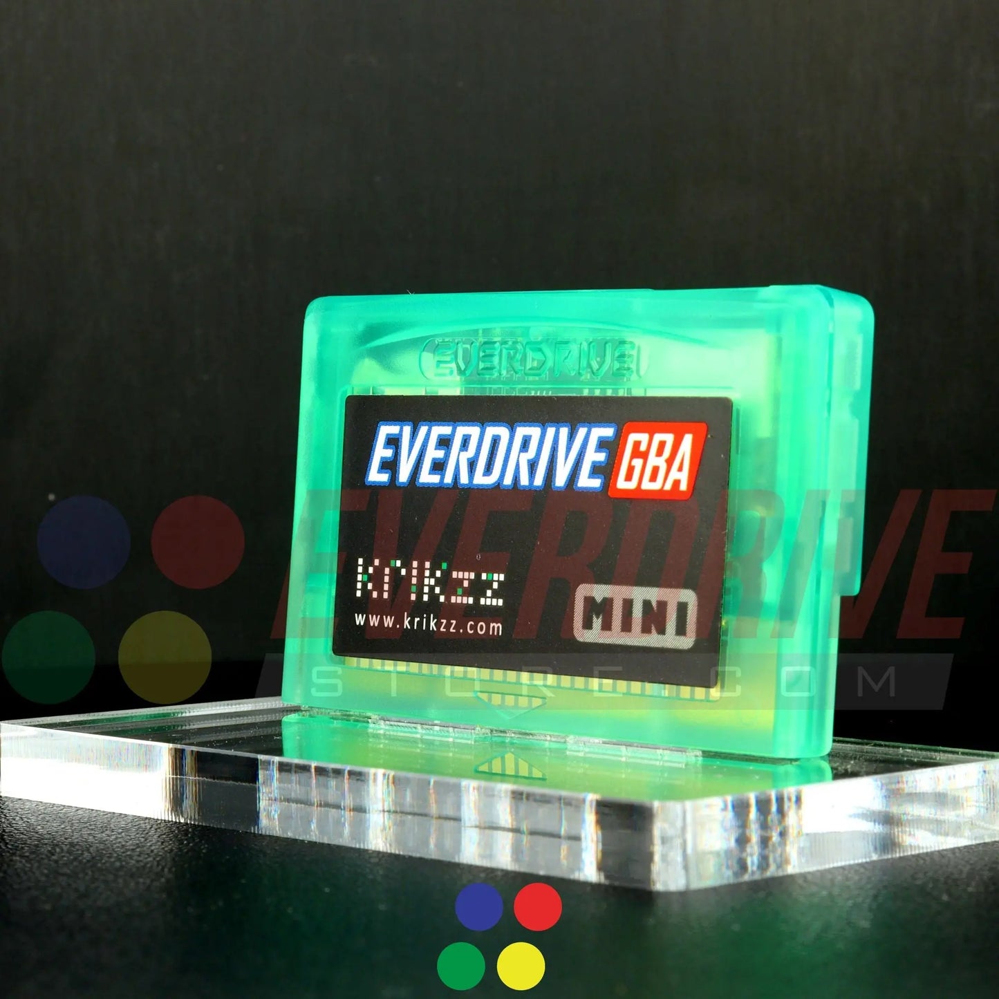 Everdrive GBA Mini - Frosted Green Krikzz