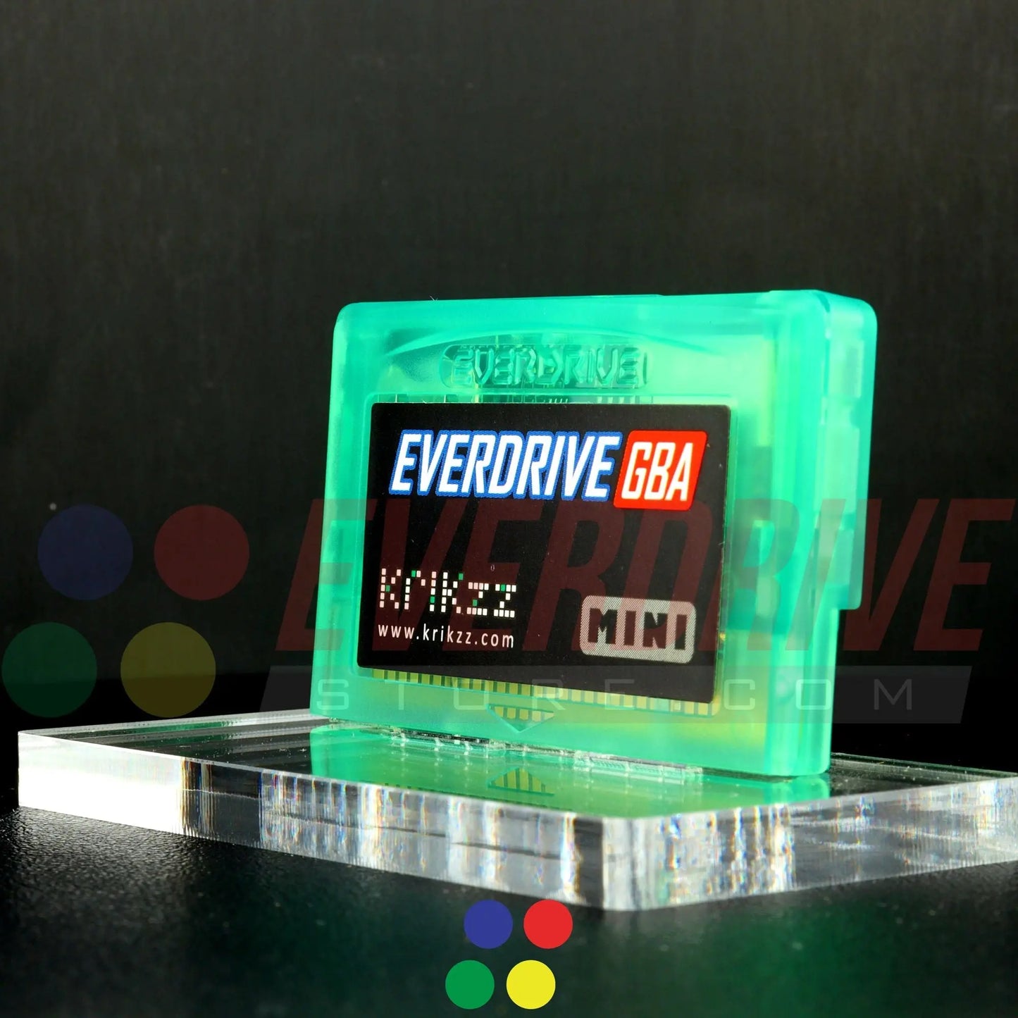 Everdrive GBA Mini - Frosted Green Krikzz