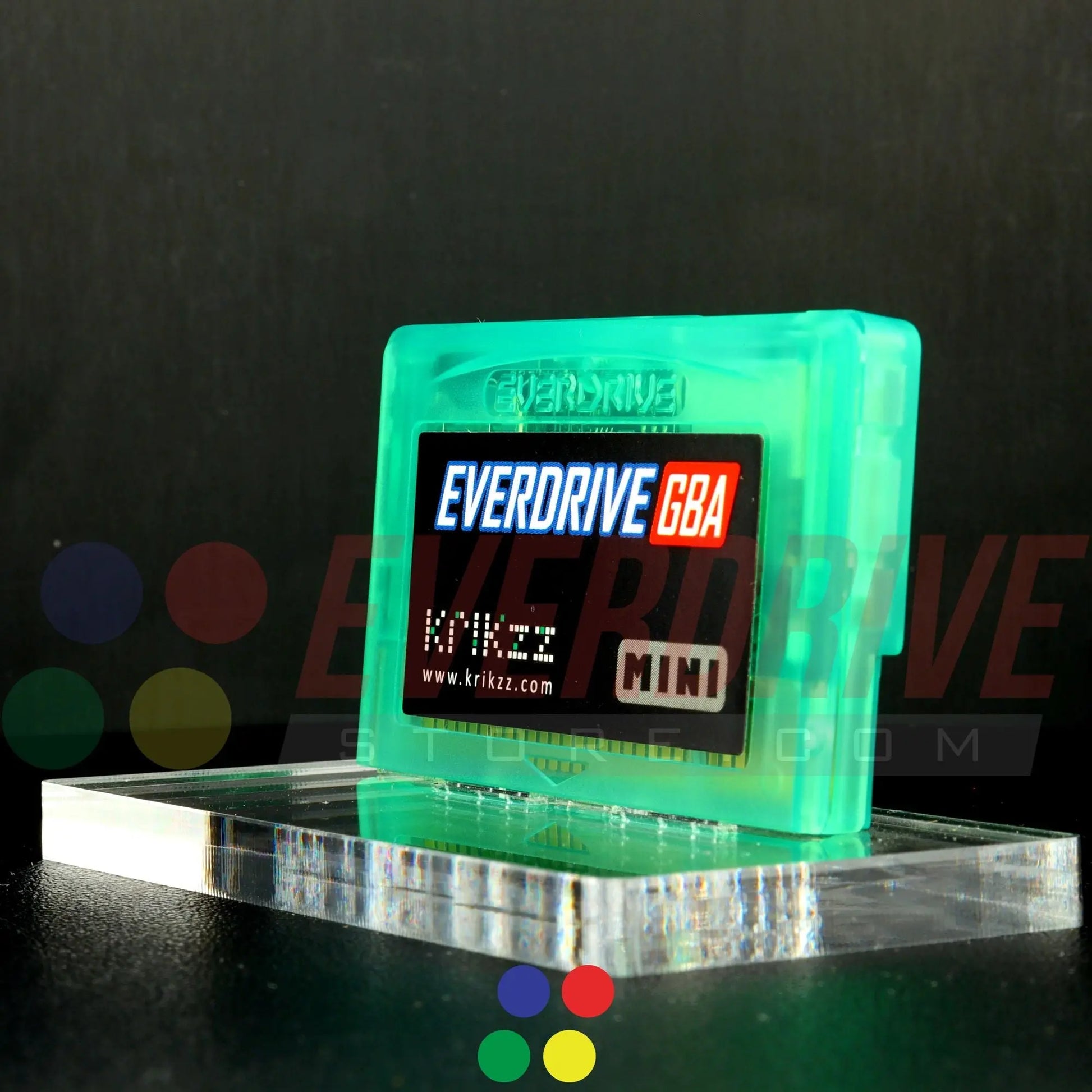 Everdrive GBA Mini - Frosted Green Krikzz