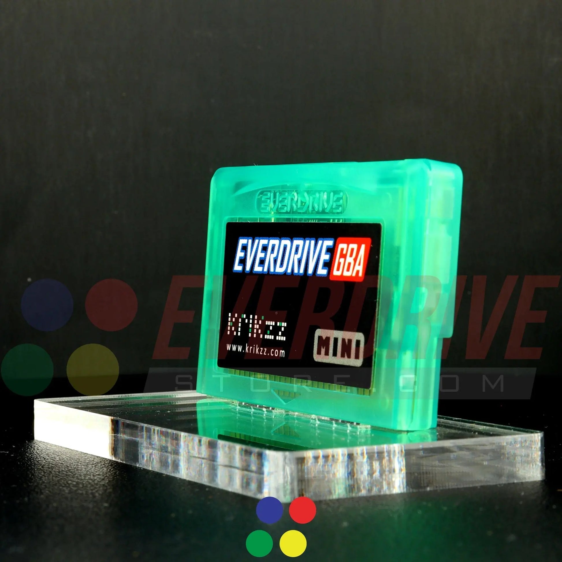 Everdrive GBA Mini - Frosted Green Krikzz