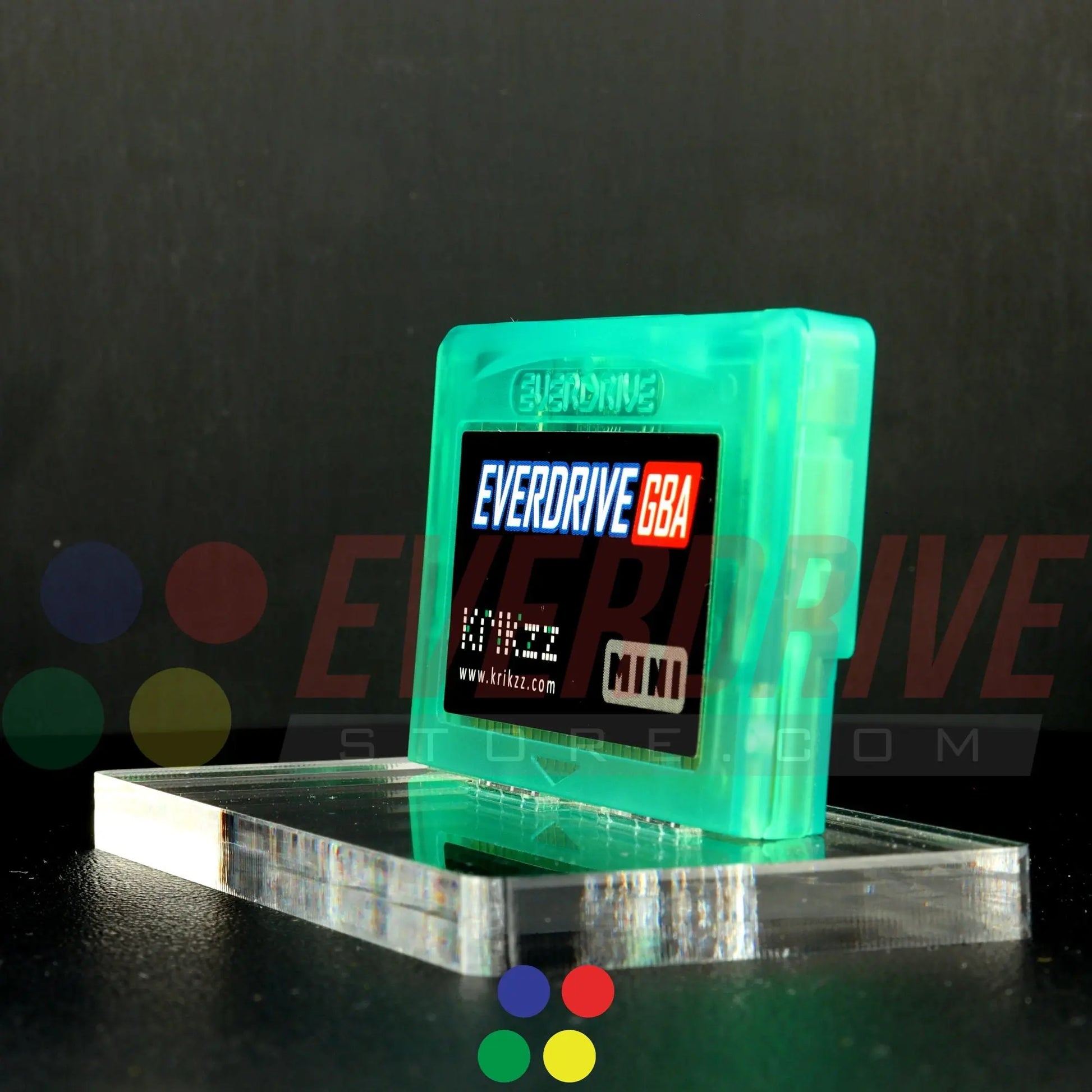 Everdrive GBA Mini - Frosted Green Krikzz