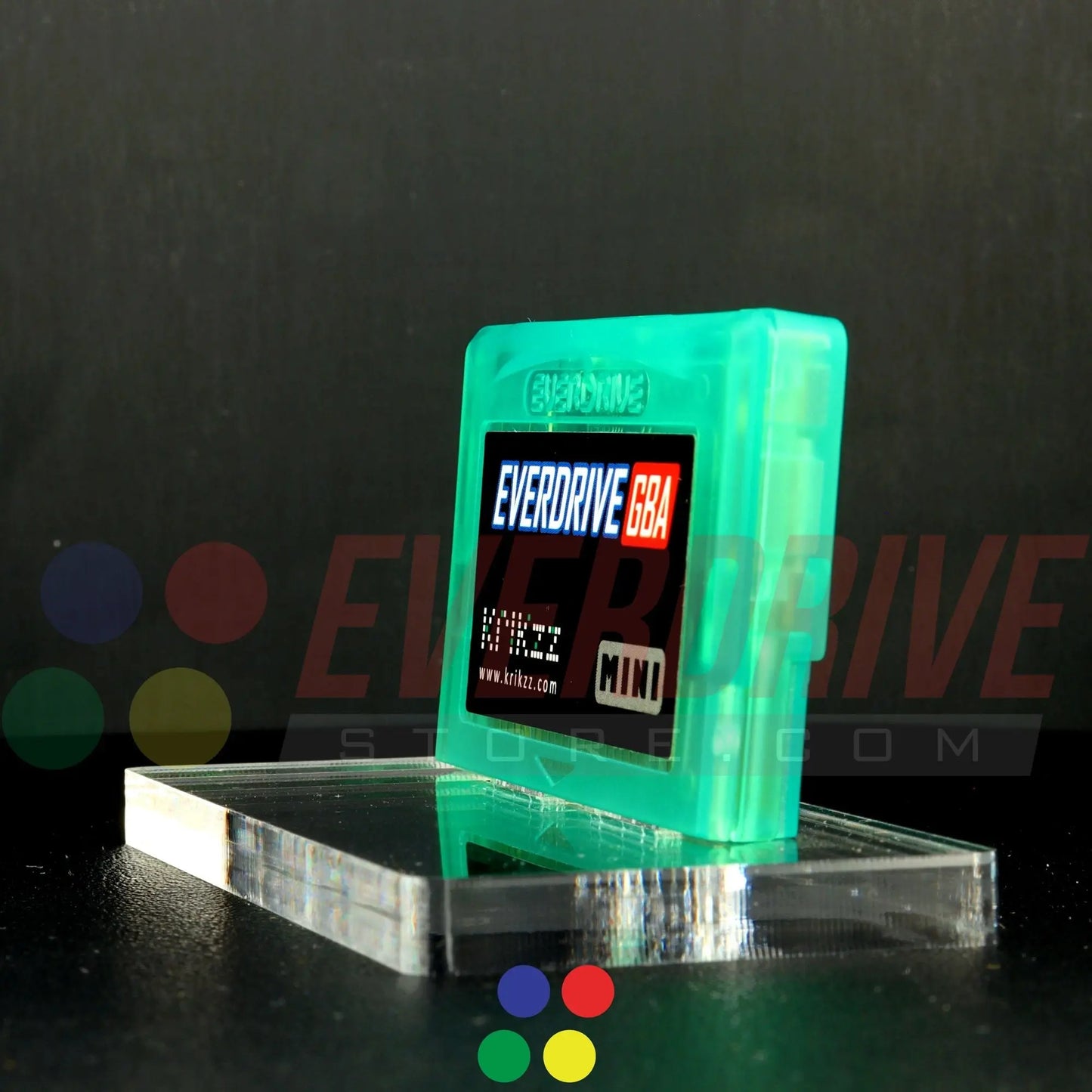 Everdrive GBA Mini - Frosted Green Krikzz