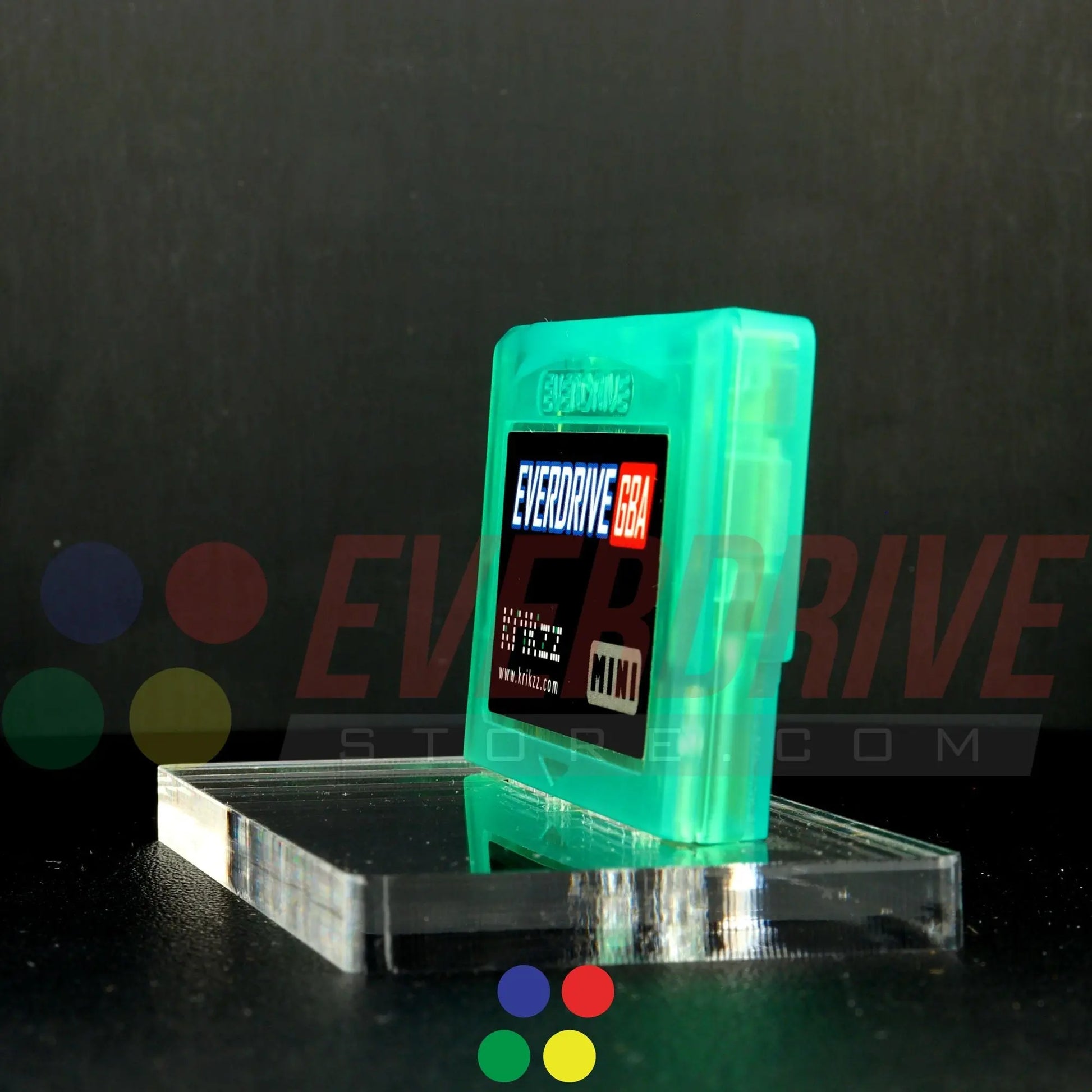 Everdrive GBA Mini - Frosted Green Krikzz