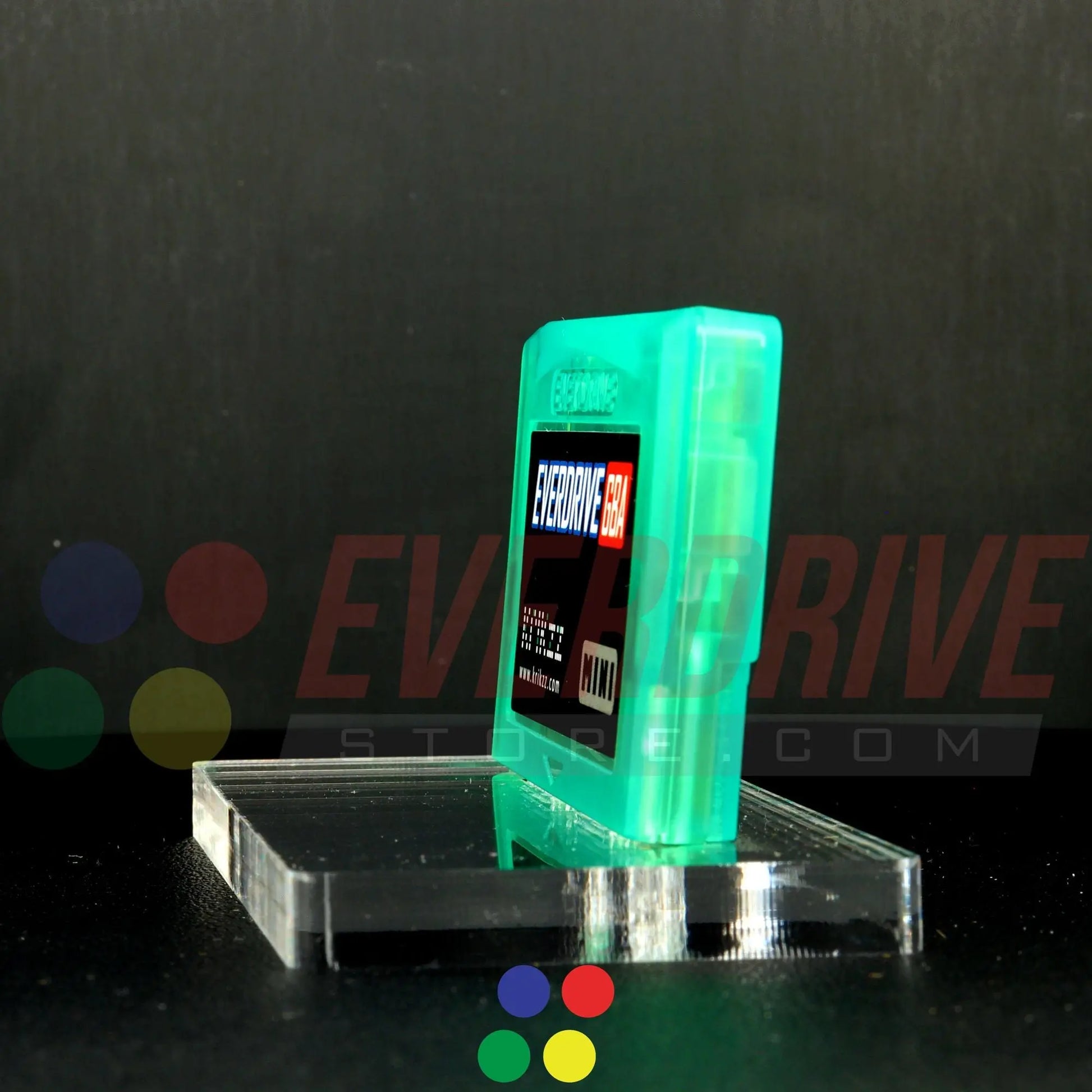 Everdrive GBA Mini - Frosted Green Krikzz