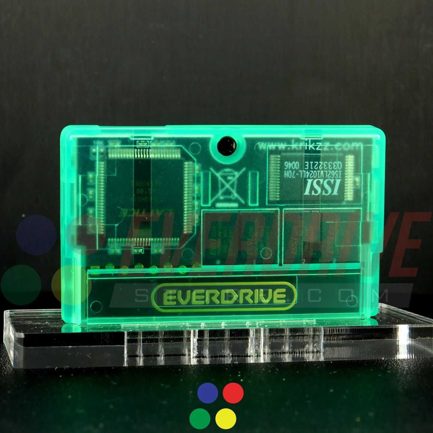 Everdrive GBA Mini - Frosted Green Krikzz