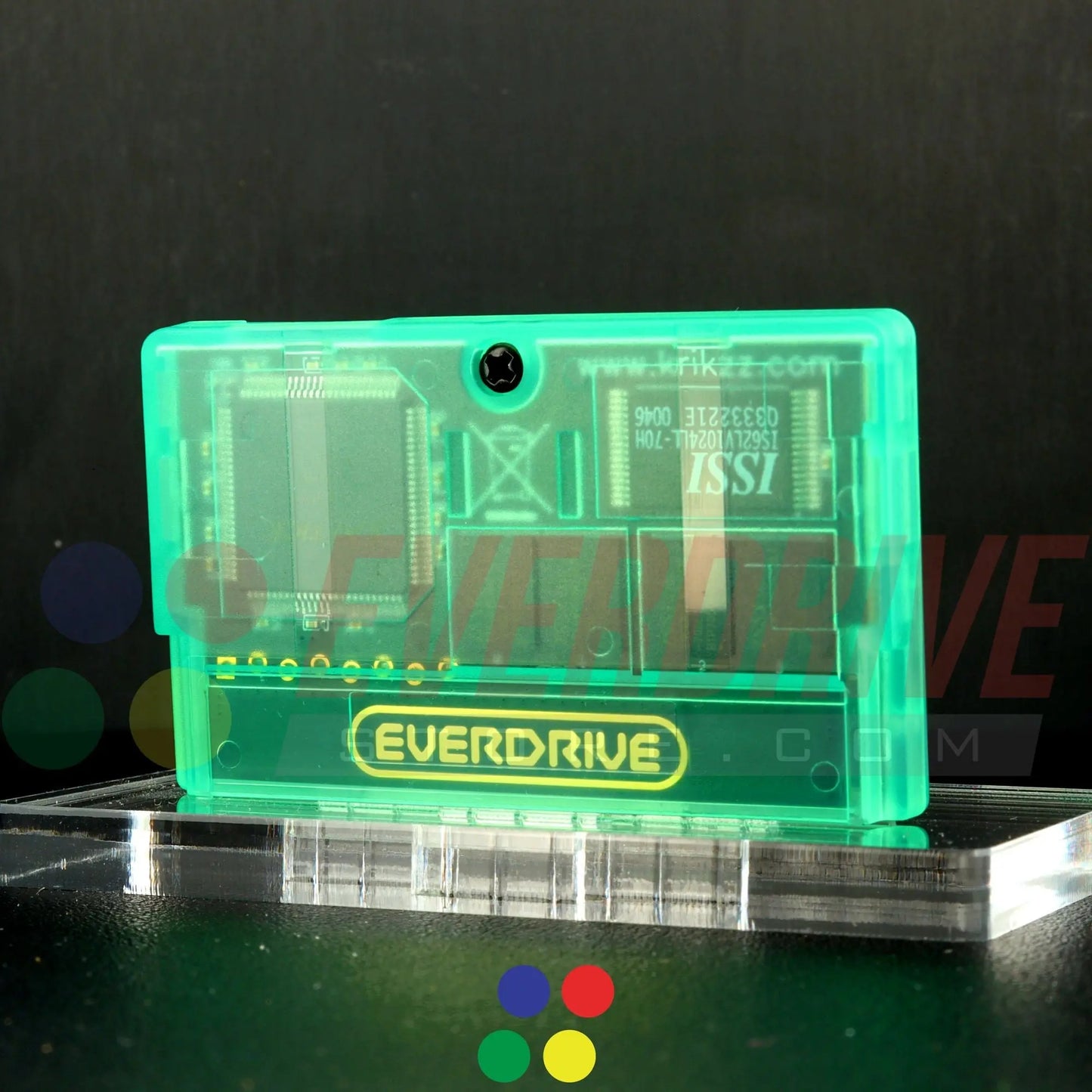 Everdrive GBA Mini - Frosted Green Krikzz