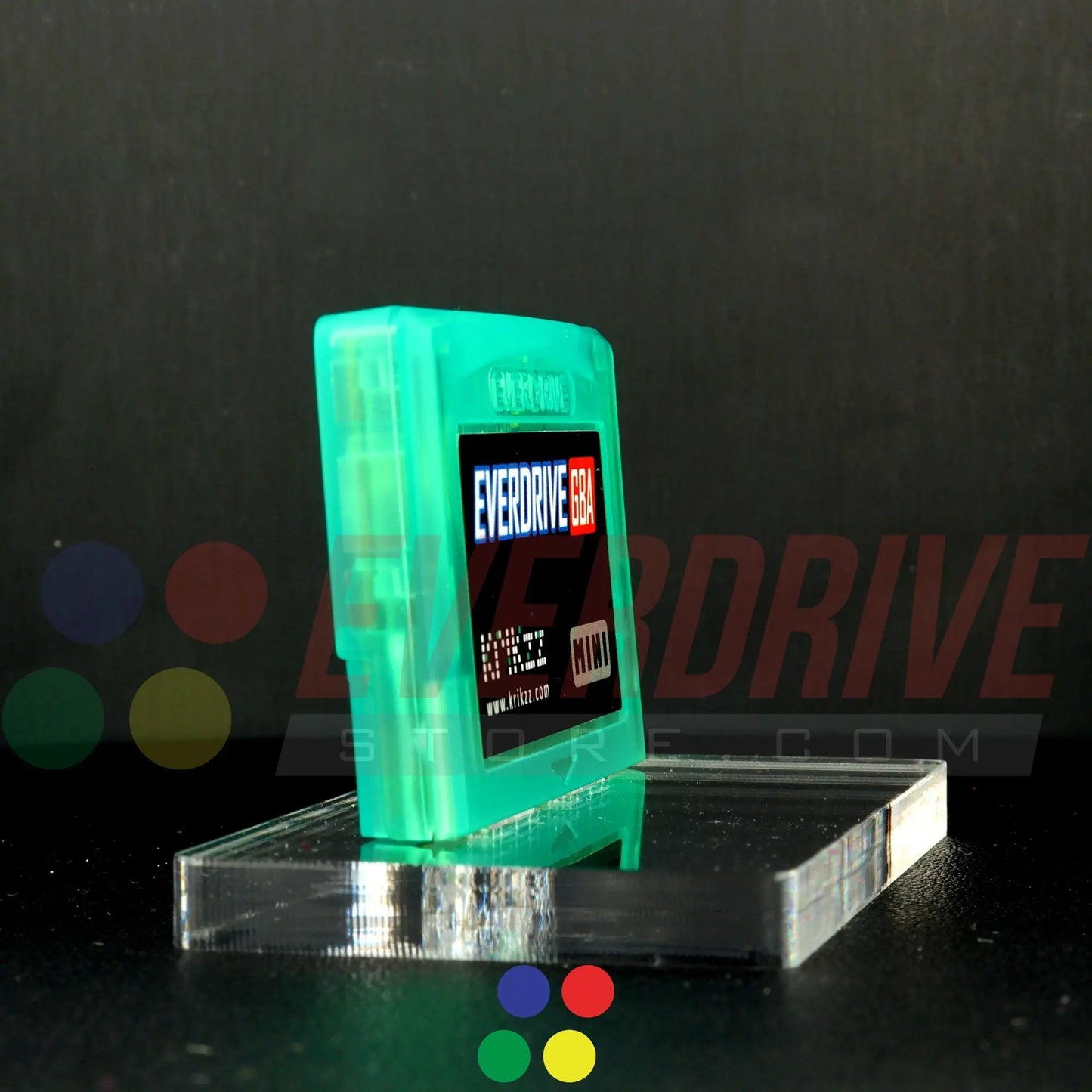 Everdrive GBA Mini - Frosted Green Krikzz