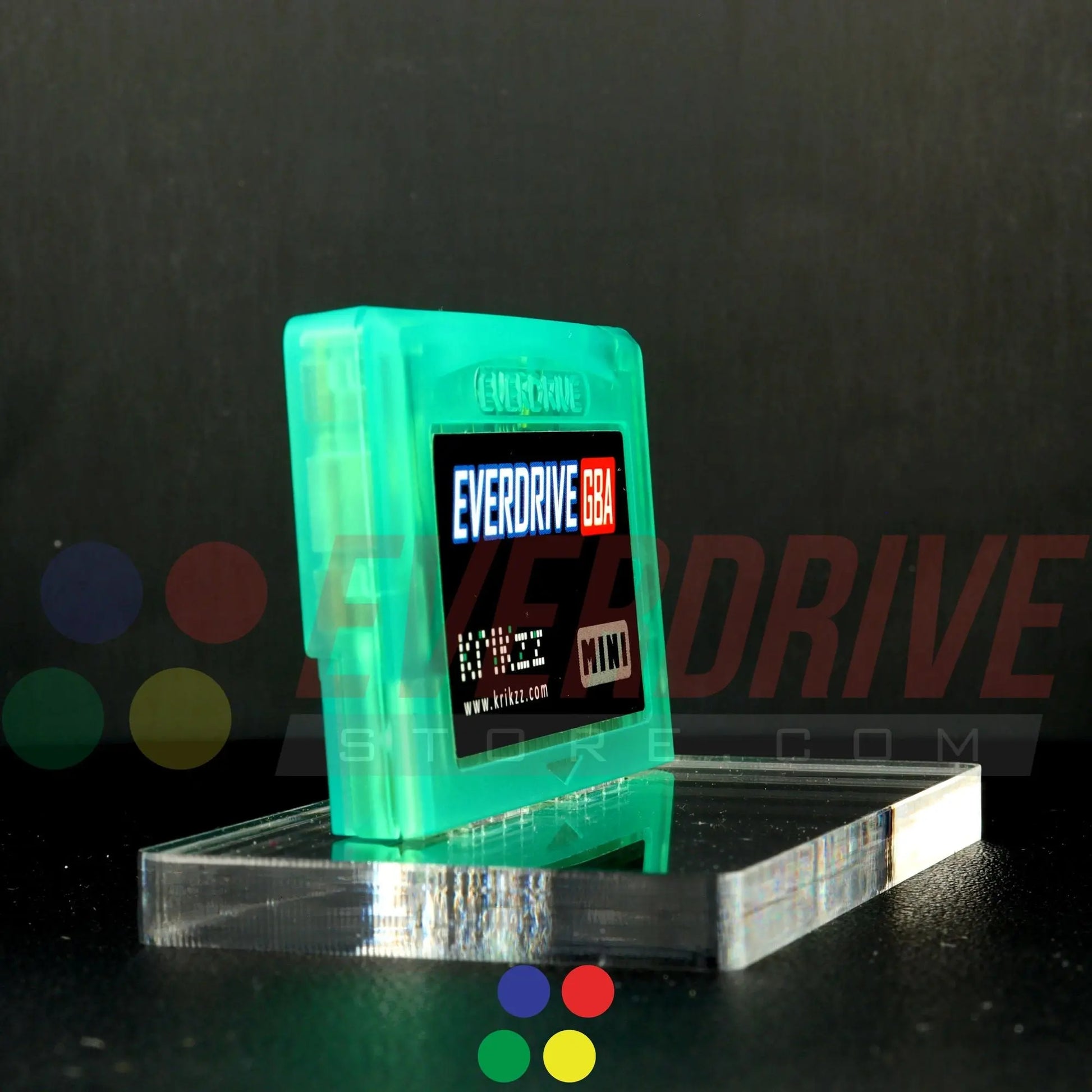 Everdrive GBA Mini - Frosted Green Krikzz