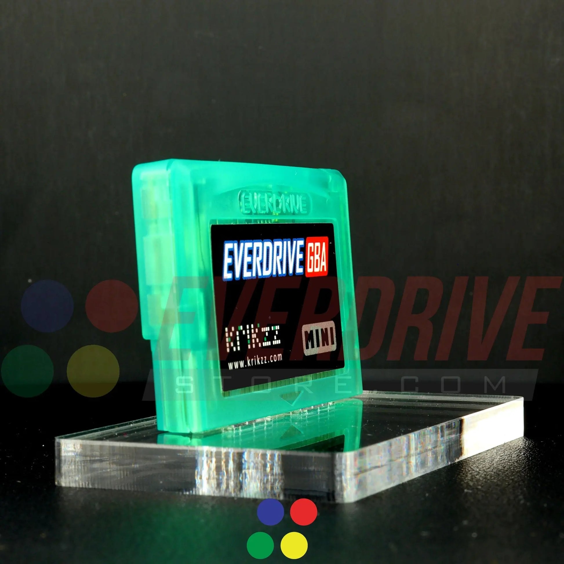 Everdrive GBA Mini - Frosted Green Krikzz