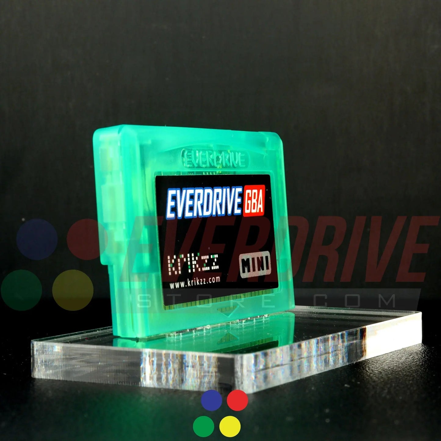 Everdrive GBA Mini - Frosted Green Krikzz