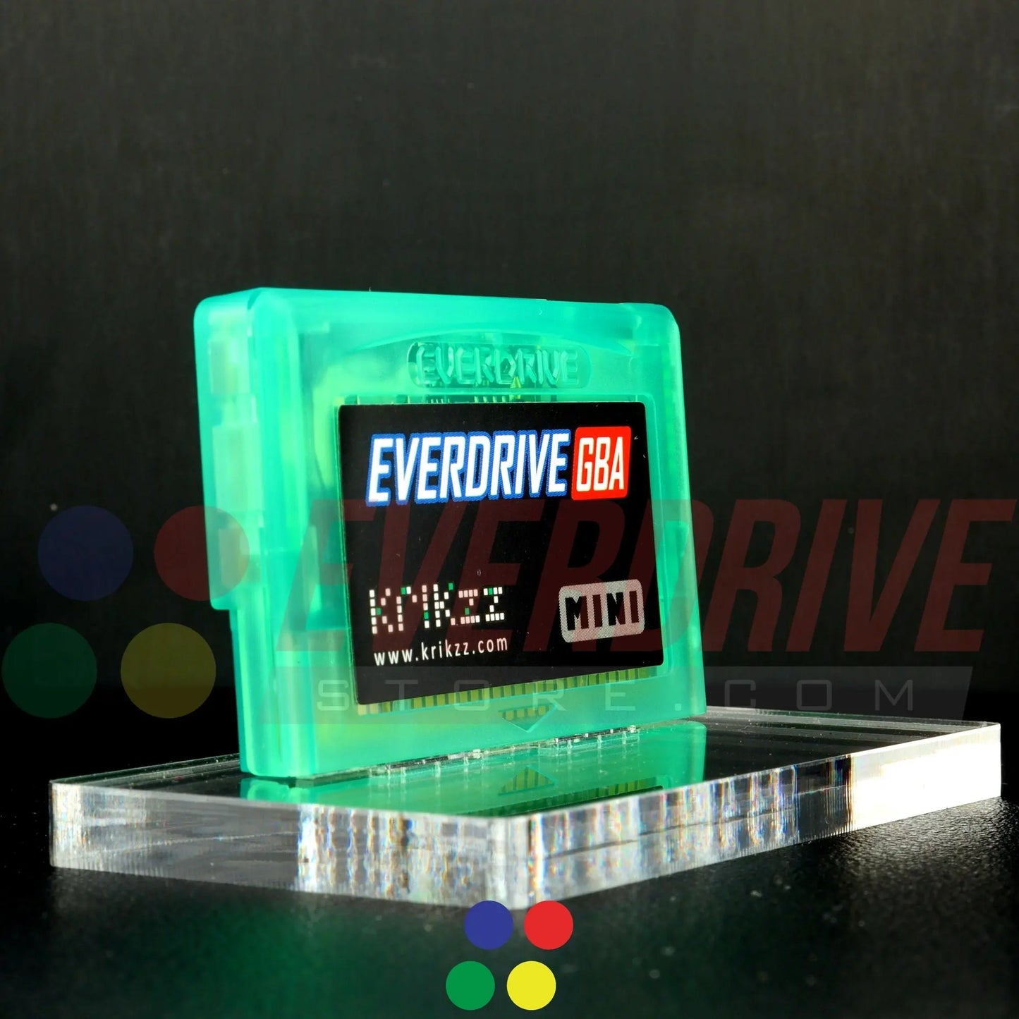 Everdrive GBA Mini - Frosted Green Krikzz