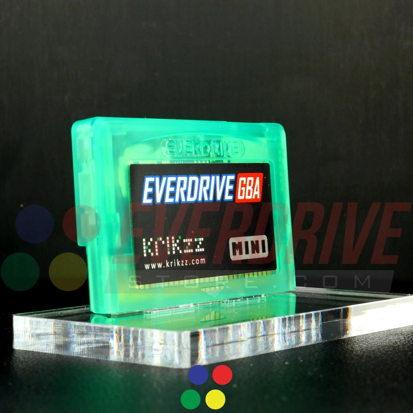 Everdrive GBA Mini - Frosted Green Krikzz