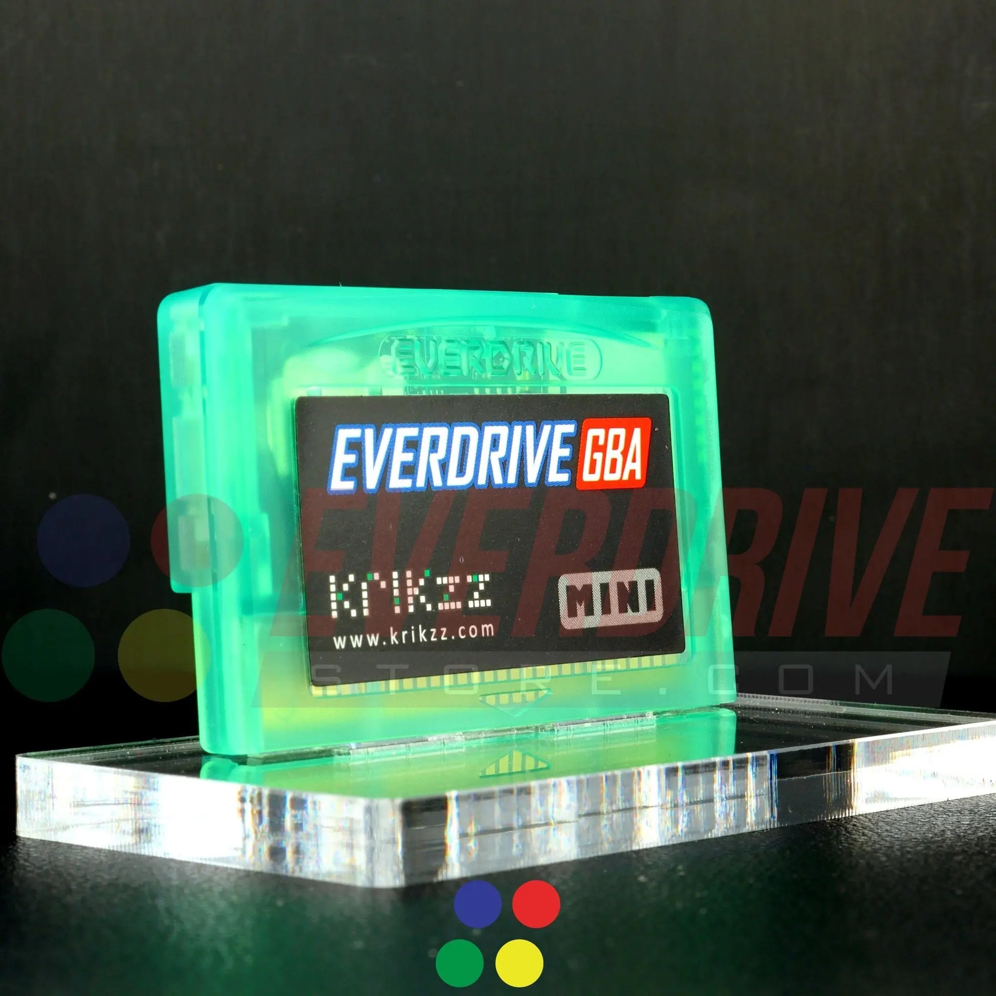 Everdrive GBA Mini - Frosted Green Krikzz