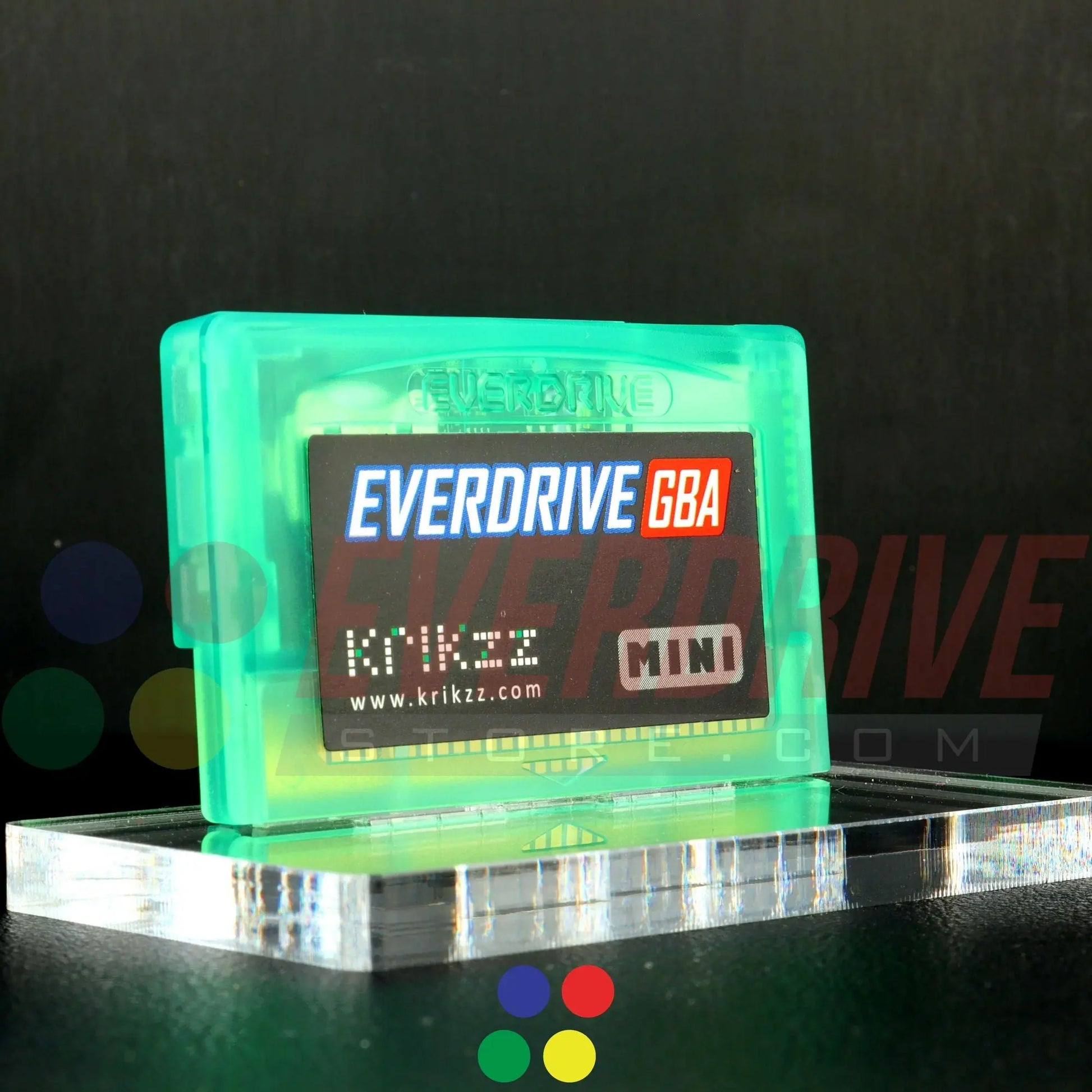 Everdrive GBA Mini - Frosted Green Krikzz