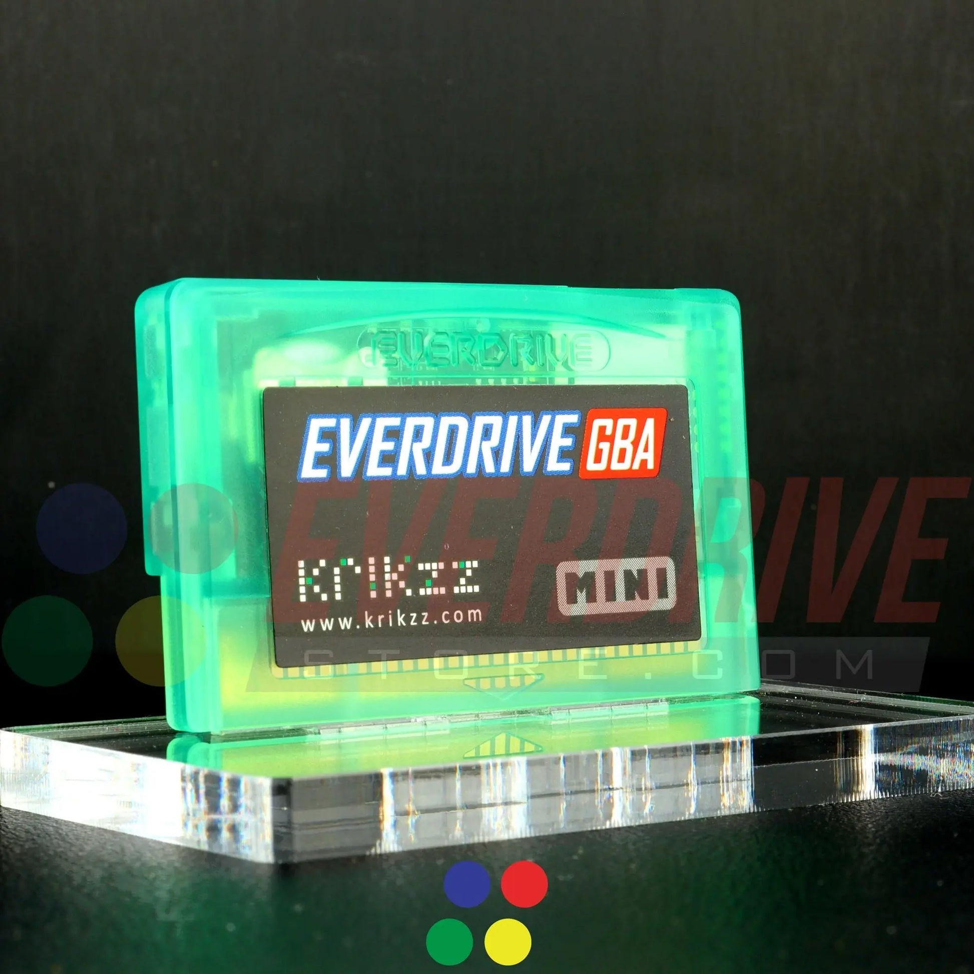 Everdrive GBA Mini - Frosted Green Krikzz