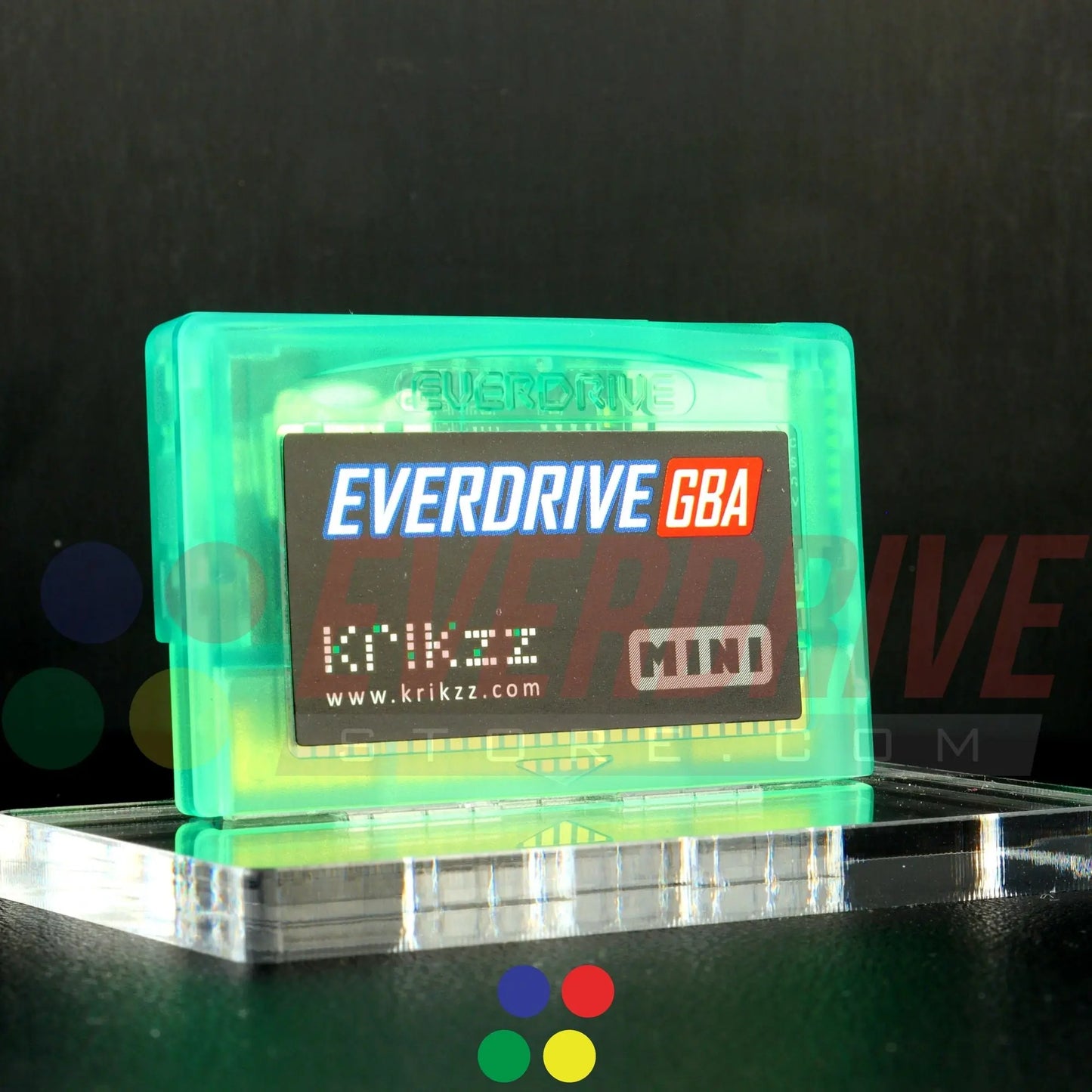 Everdrive GBA Mini - Frosted Green Krikzz