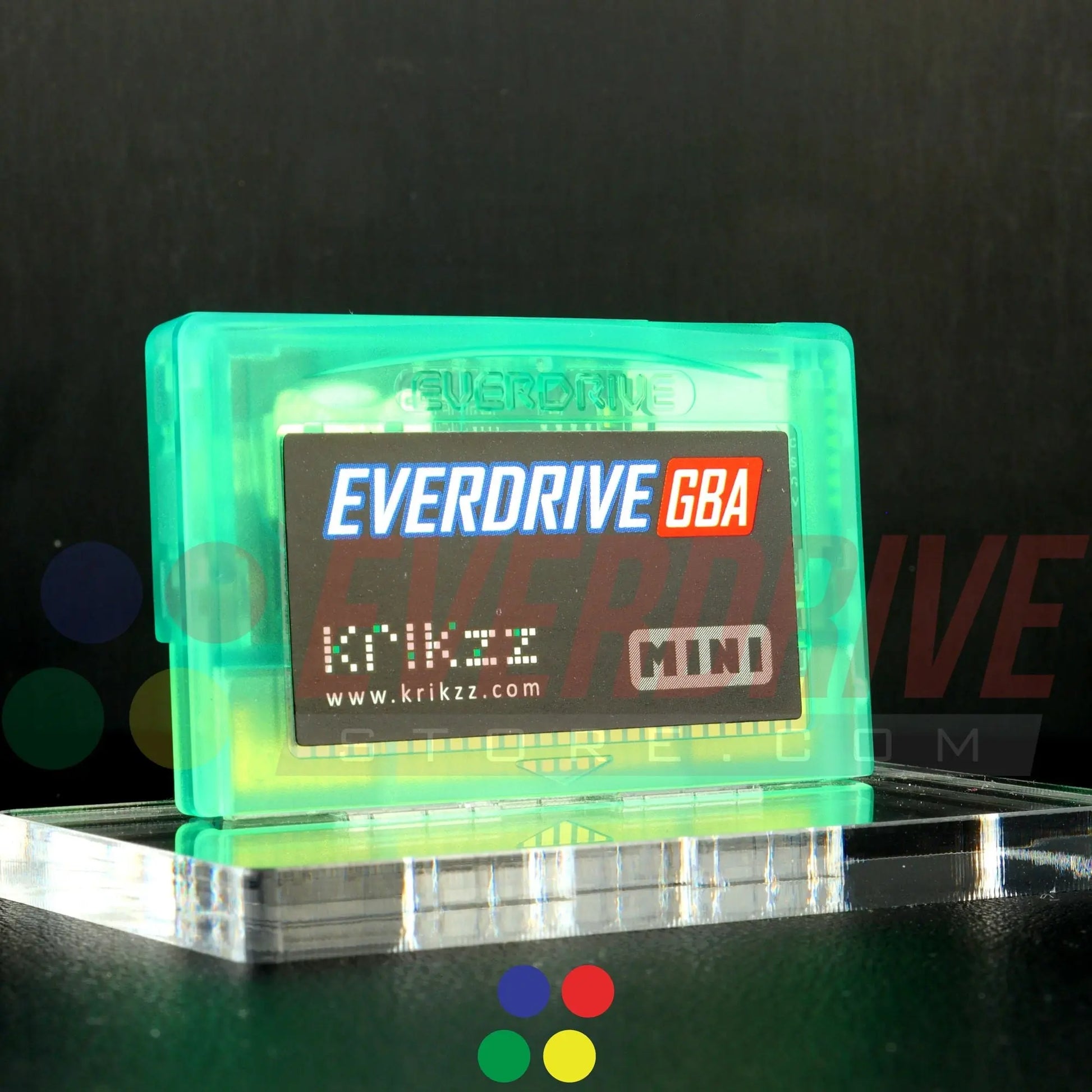 Everdrive GBA Mini - Frosted Green Krikzz