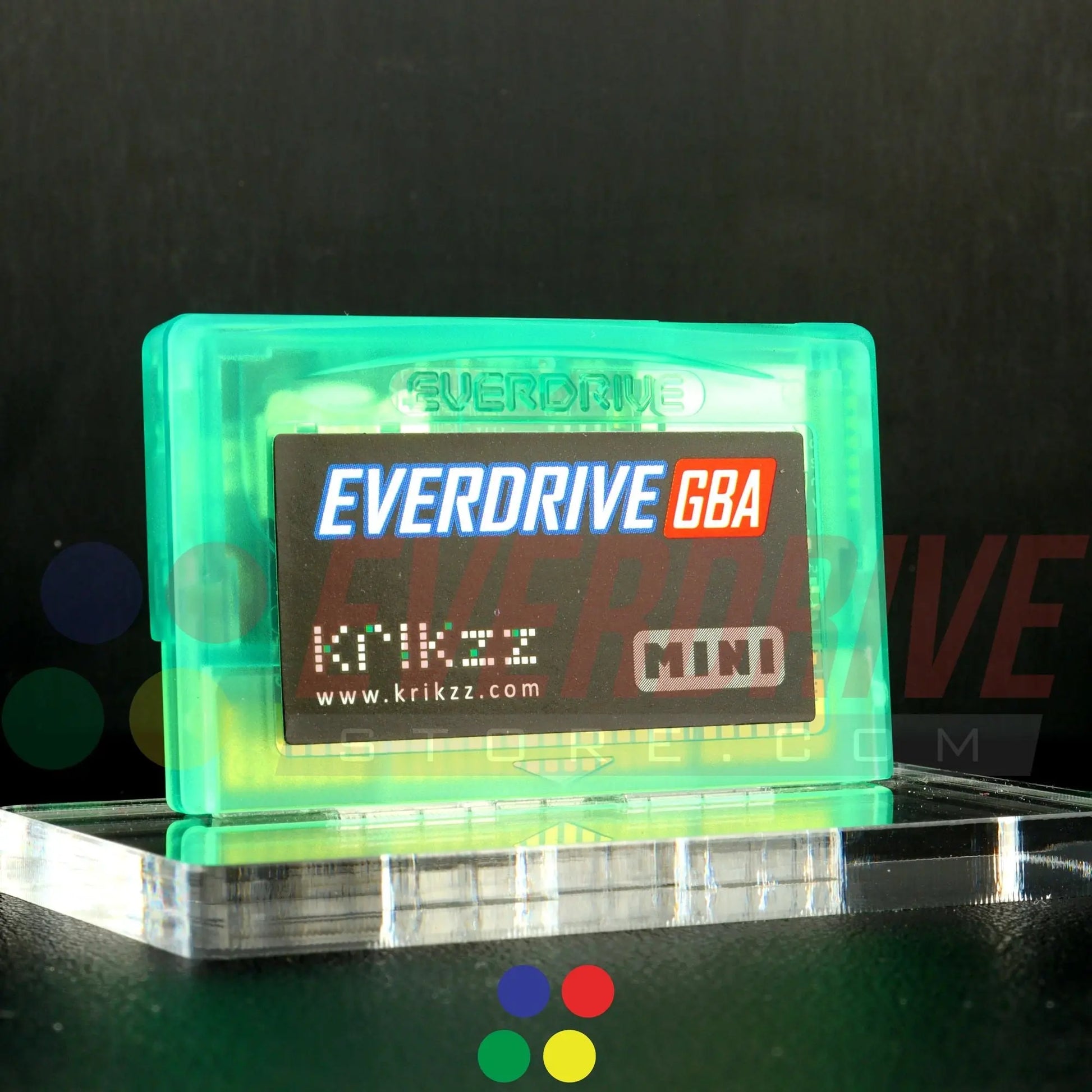 Everdrive GBA Mini - Frosted Green Krikzz