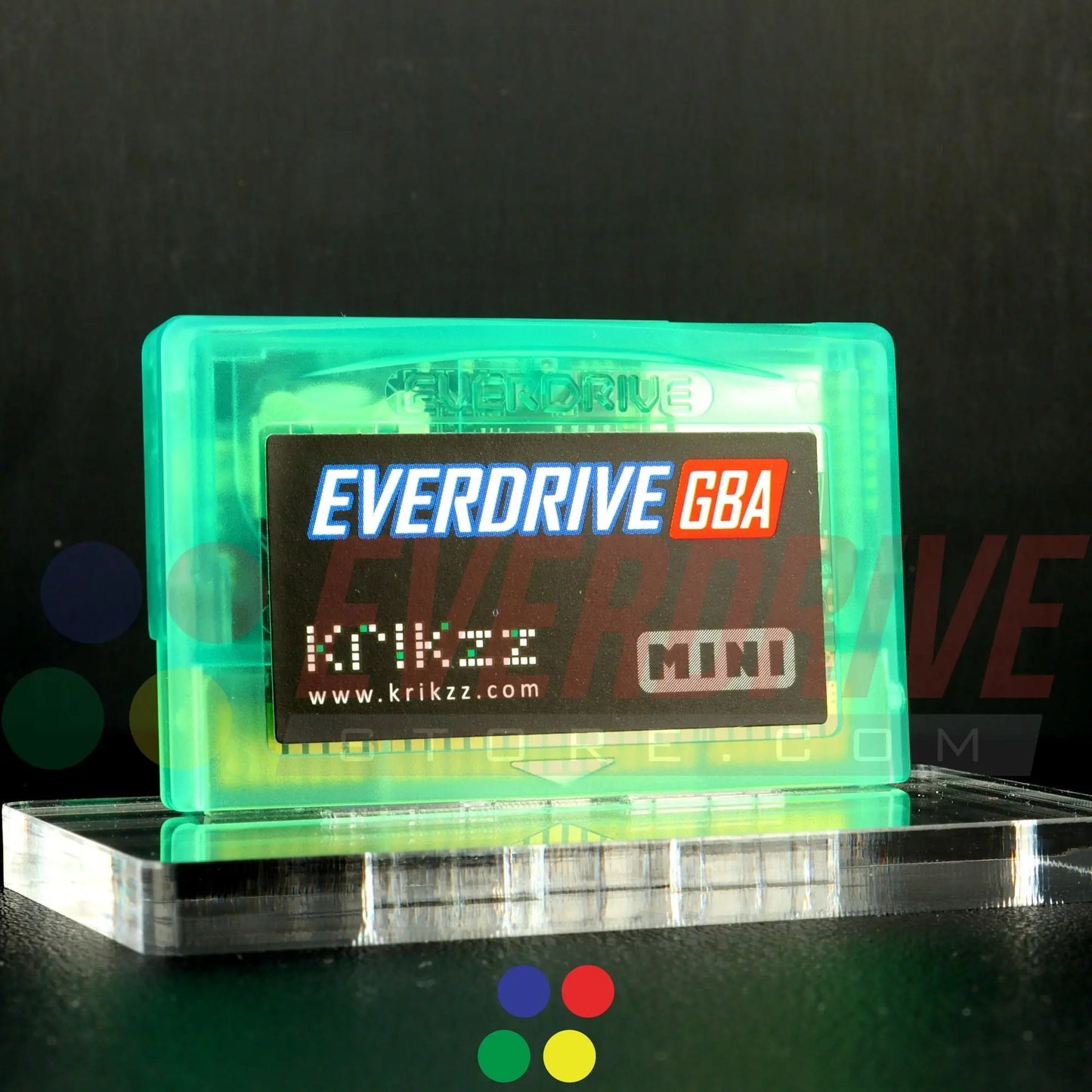 Everdrive GBA Mini - Frosted Green Krikzz