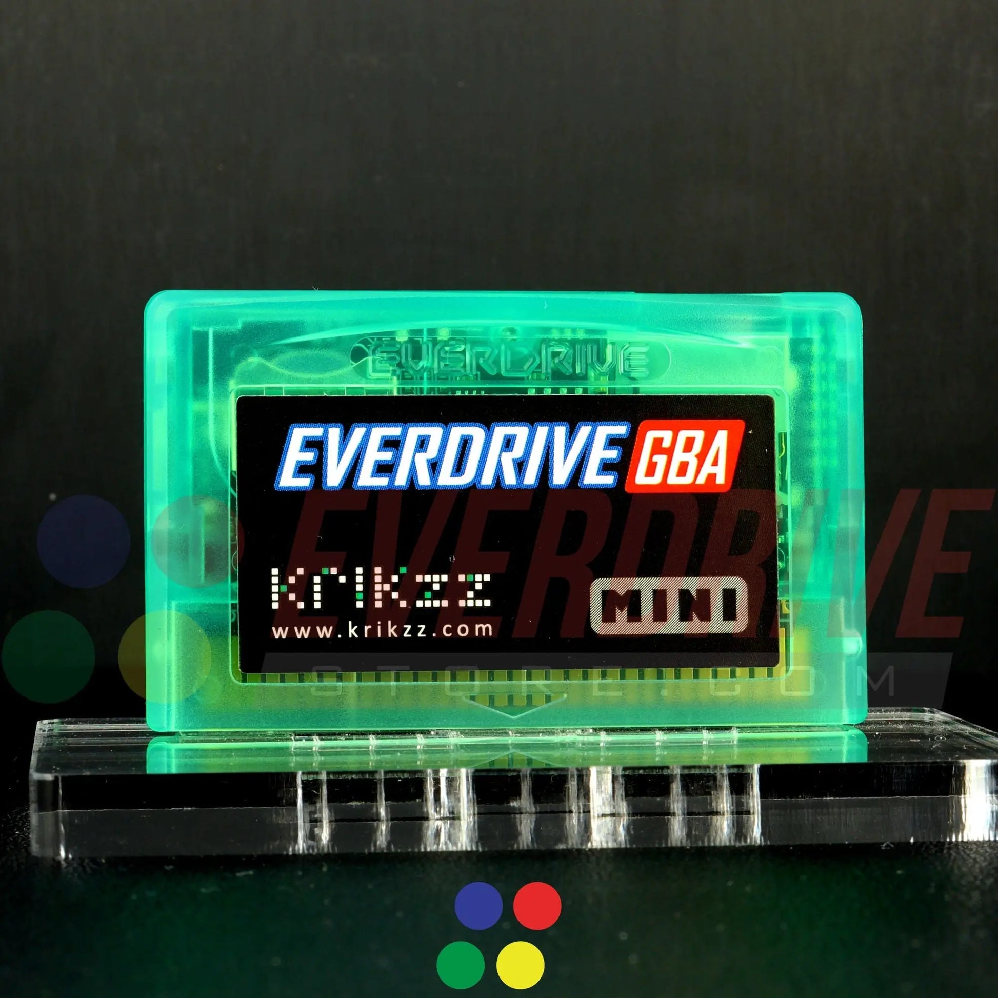 Everdrive GBA Mini - Frosted Green Krikzz