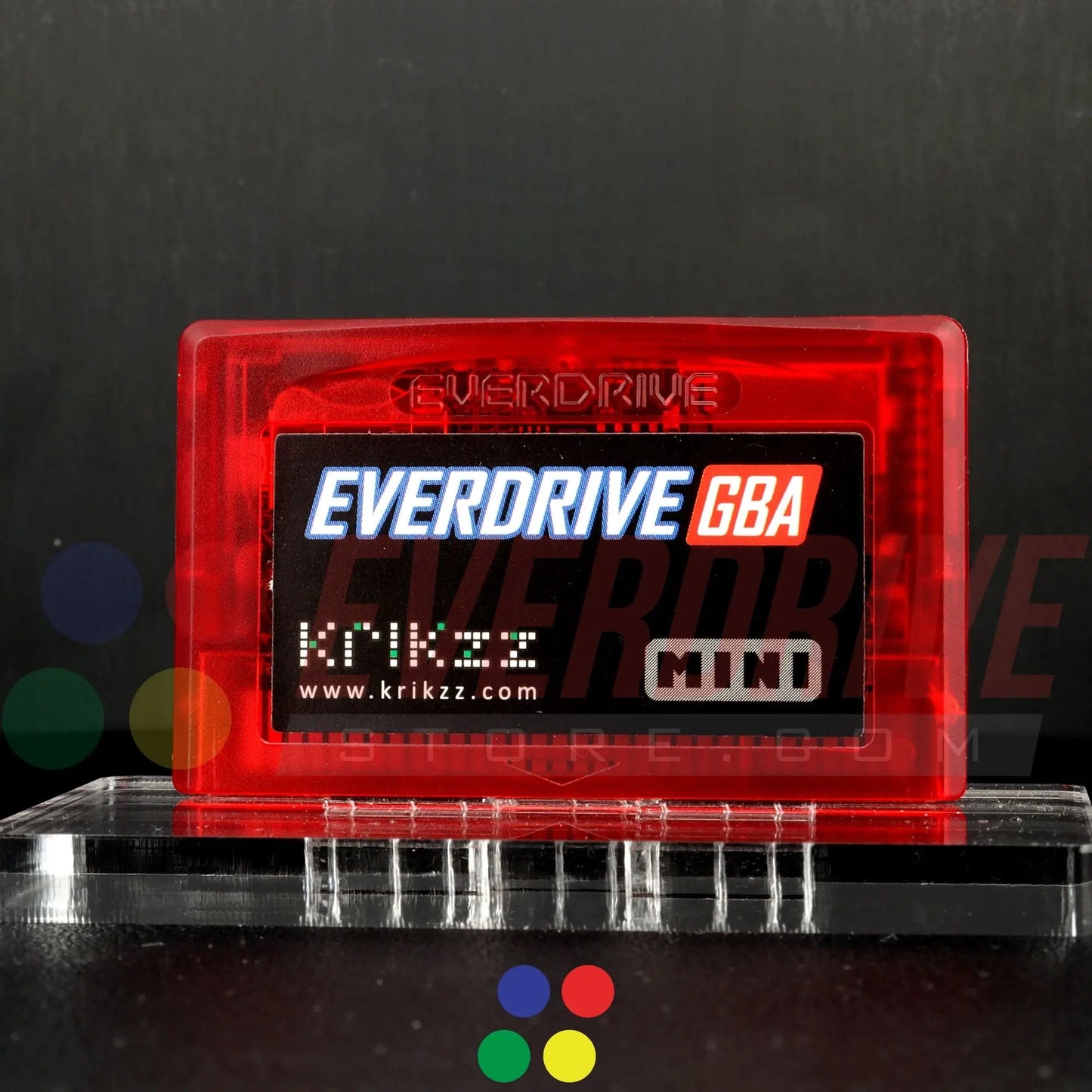 Everdrive GBA Mini - Frosted Red Krikzz