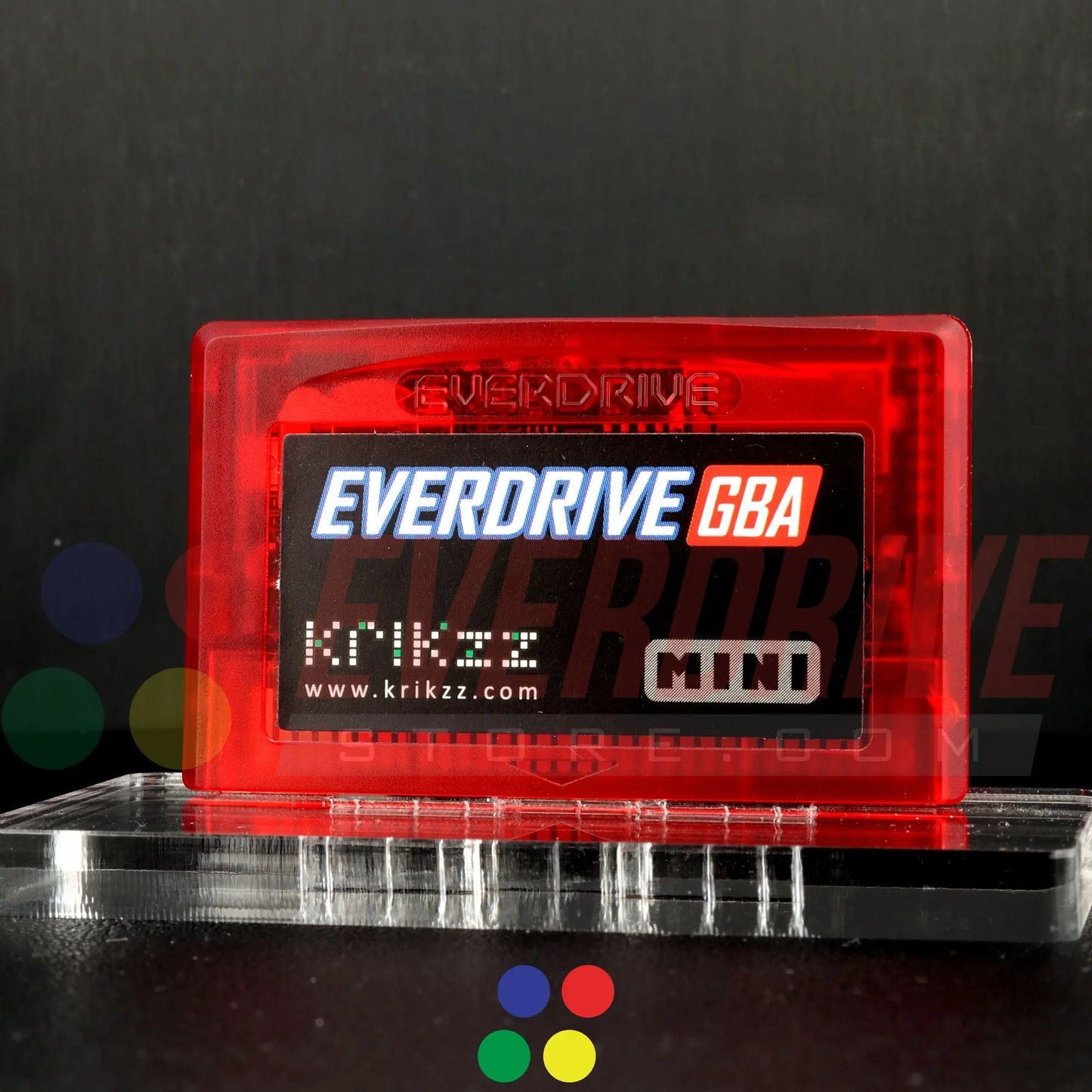 Everdrive GBA Mini - Frosted Red Krikzz