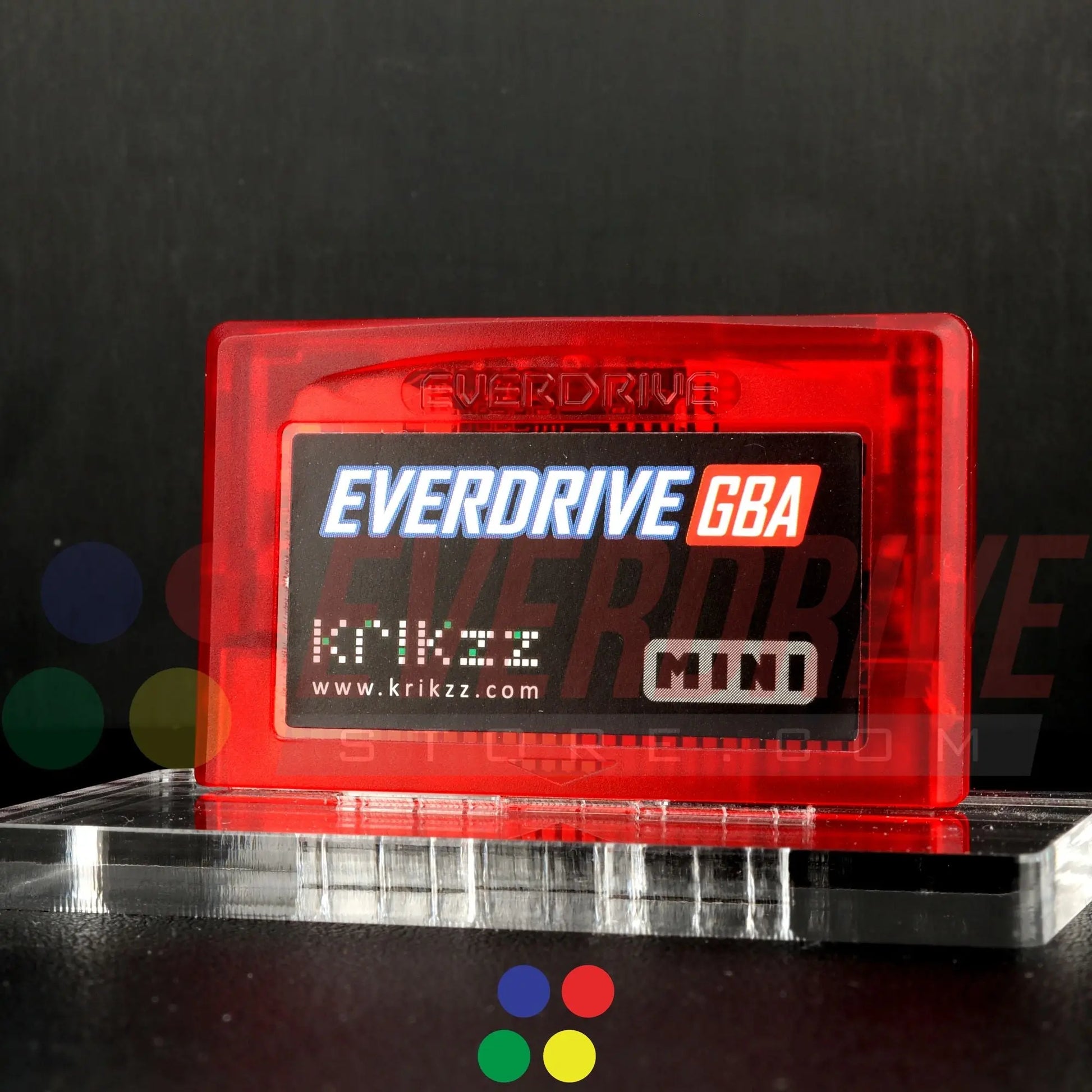 Everdrive GBA Mini - Frosted Red Krikzz