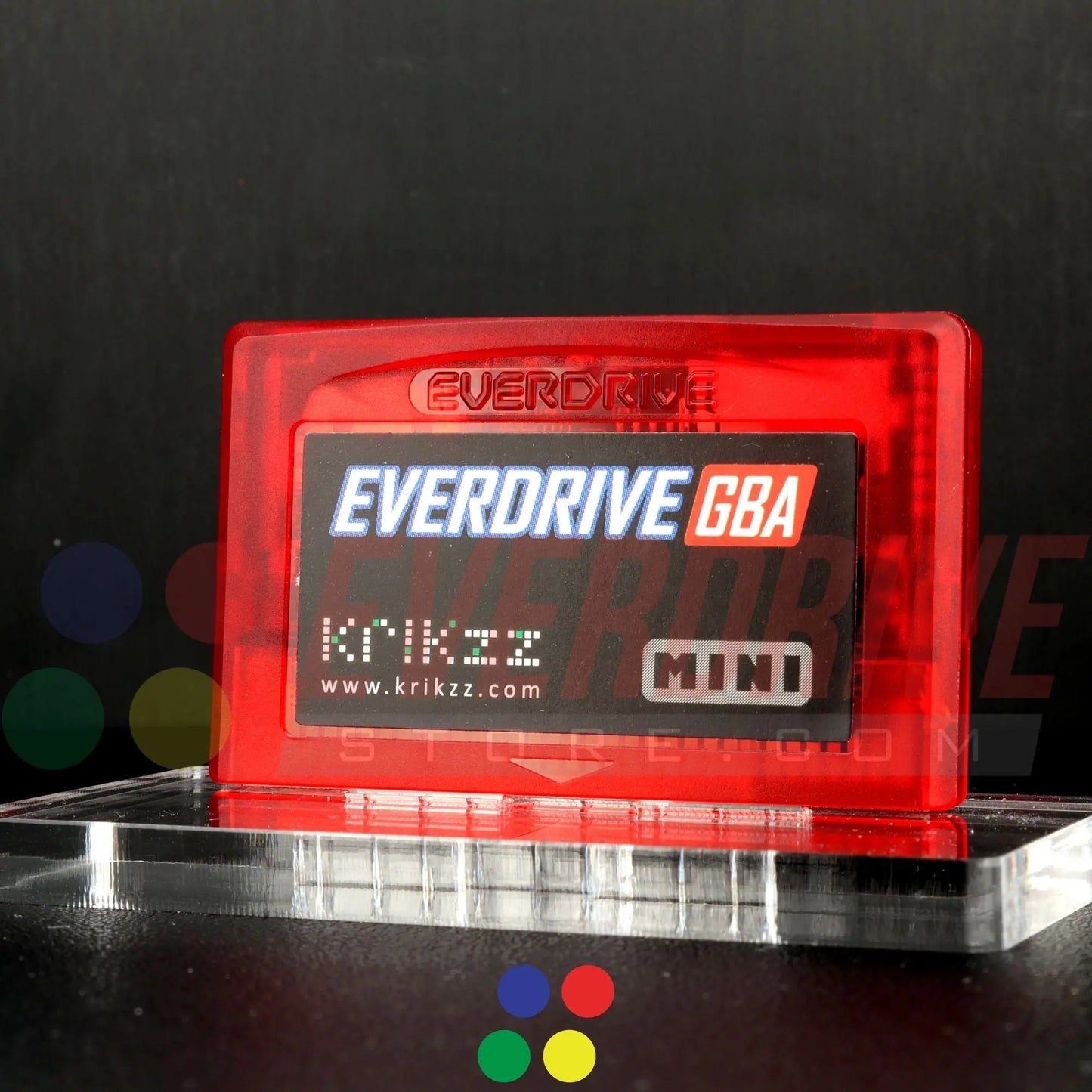 Everdrive GBA Mini - Frosted Red Krikzz