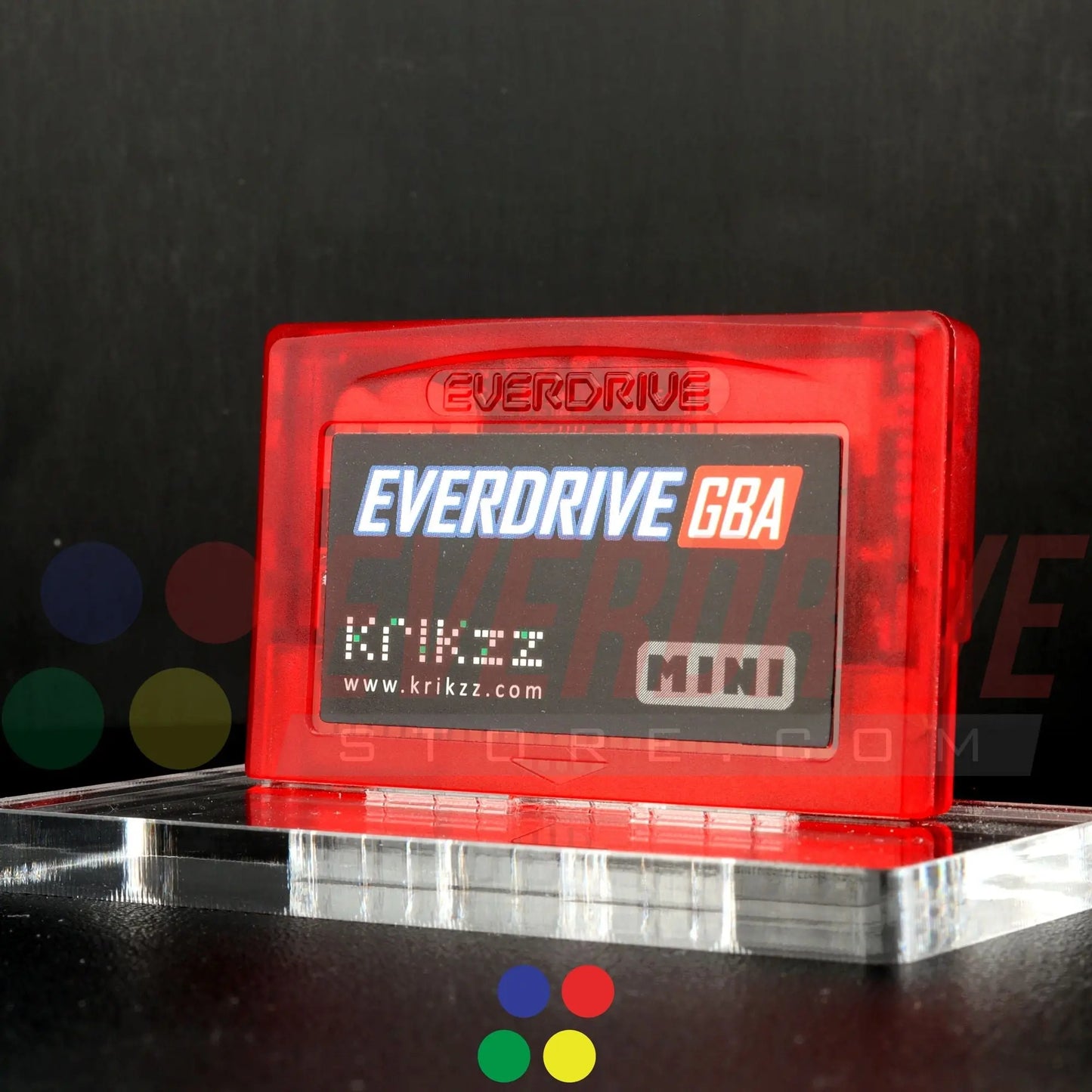 Everdrive GBA Mini - Frosted Red Krikzz