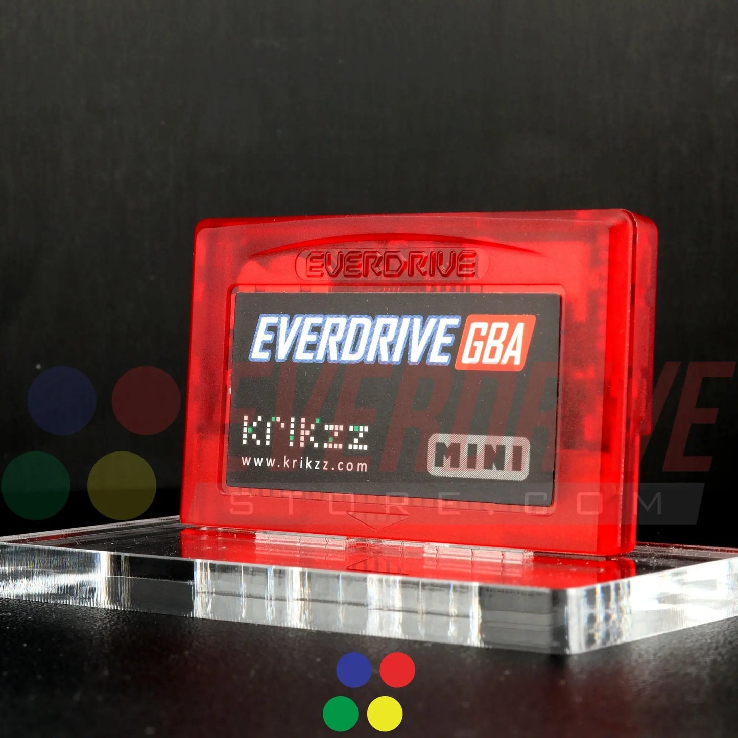 Everdrive GBA Mini - Frosted Red Krikzz