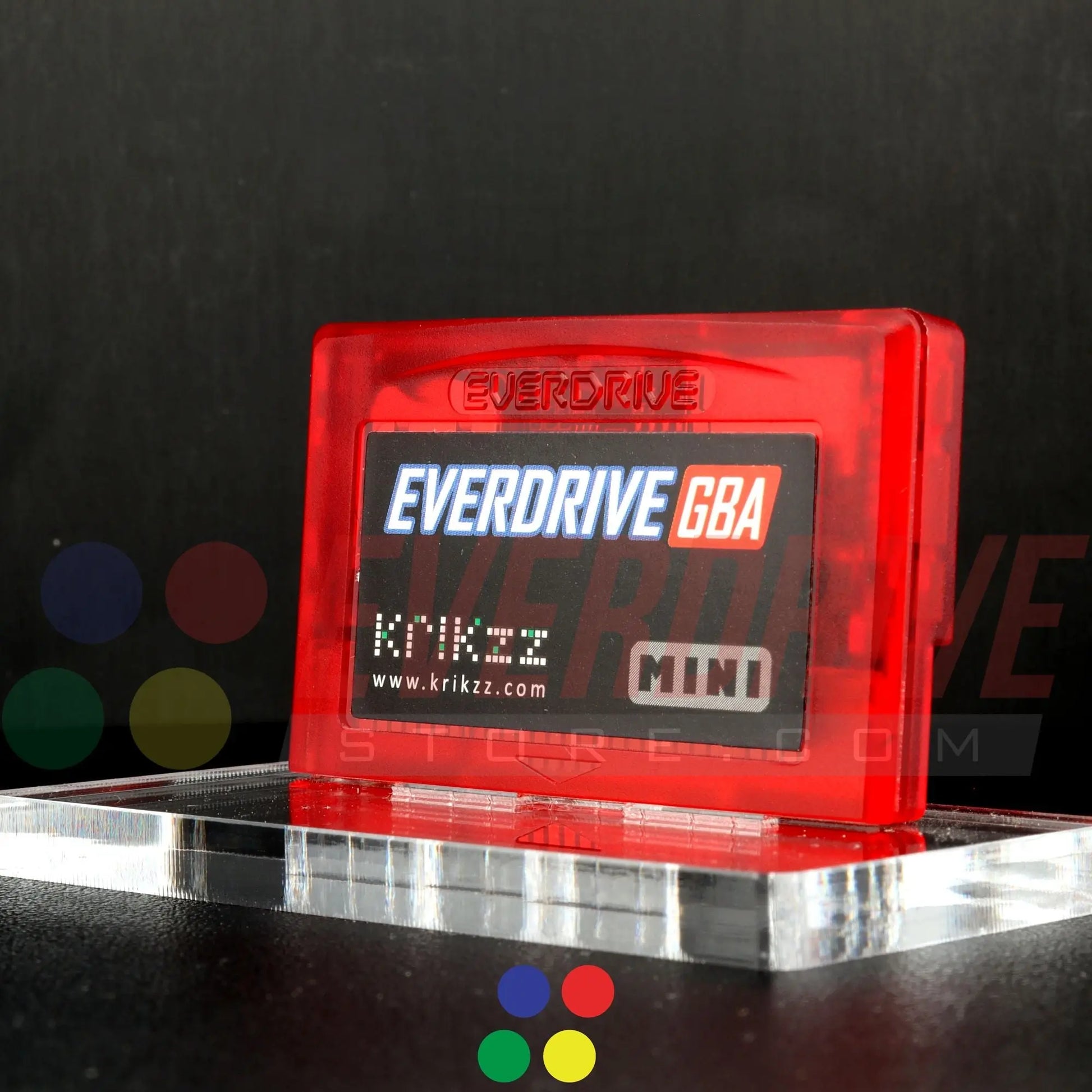 Everdrive GBA Mini - Frosted Red Krikzz